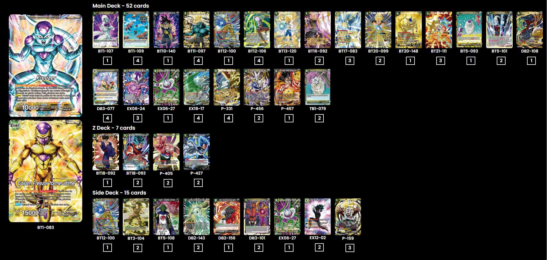 Decklist de Wilfried Solignac