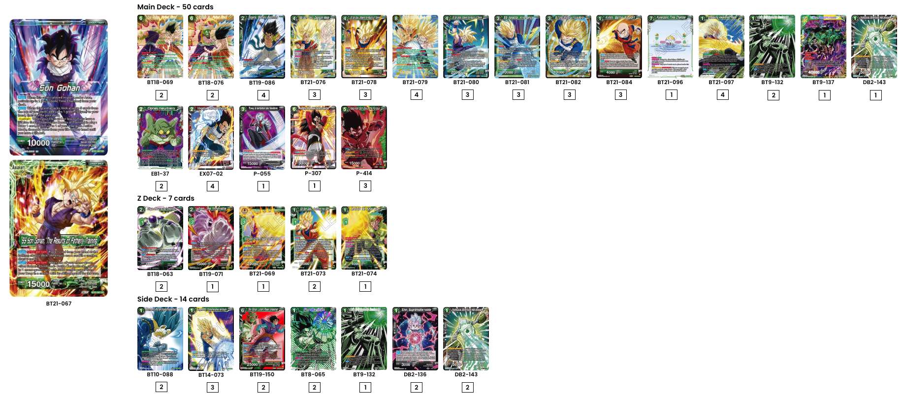 Decklist de Javier Rosal