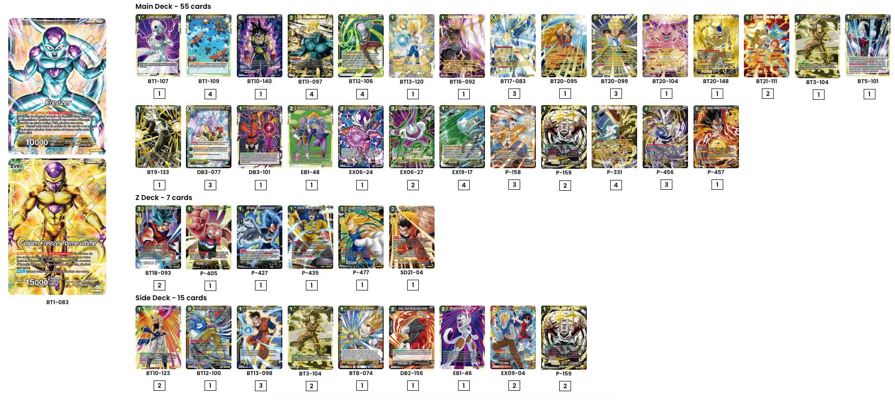 Decklist de Dane Reichenbach