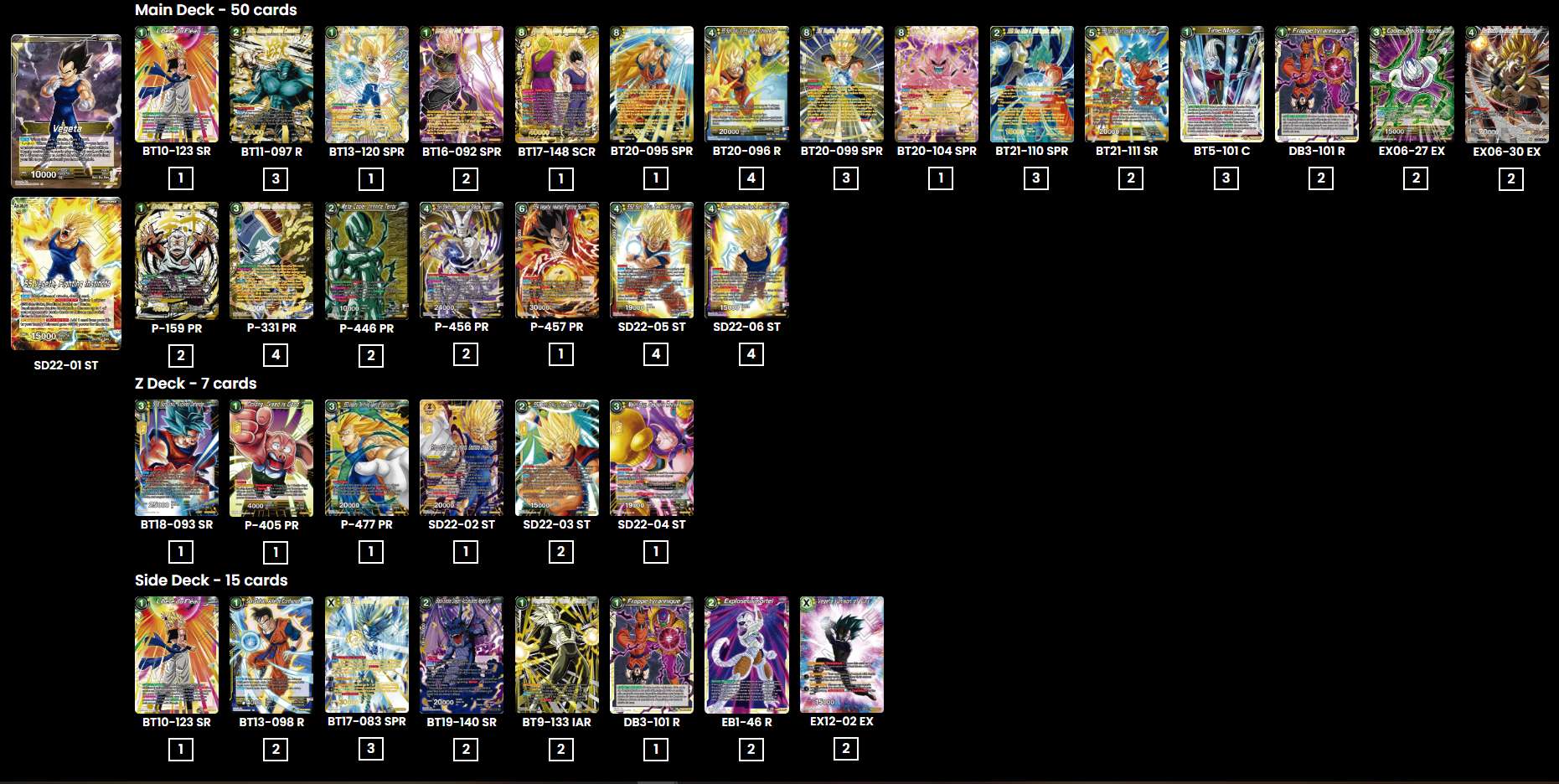 Decklist de Novin Shafigh