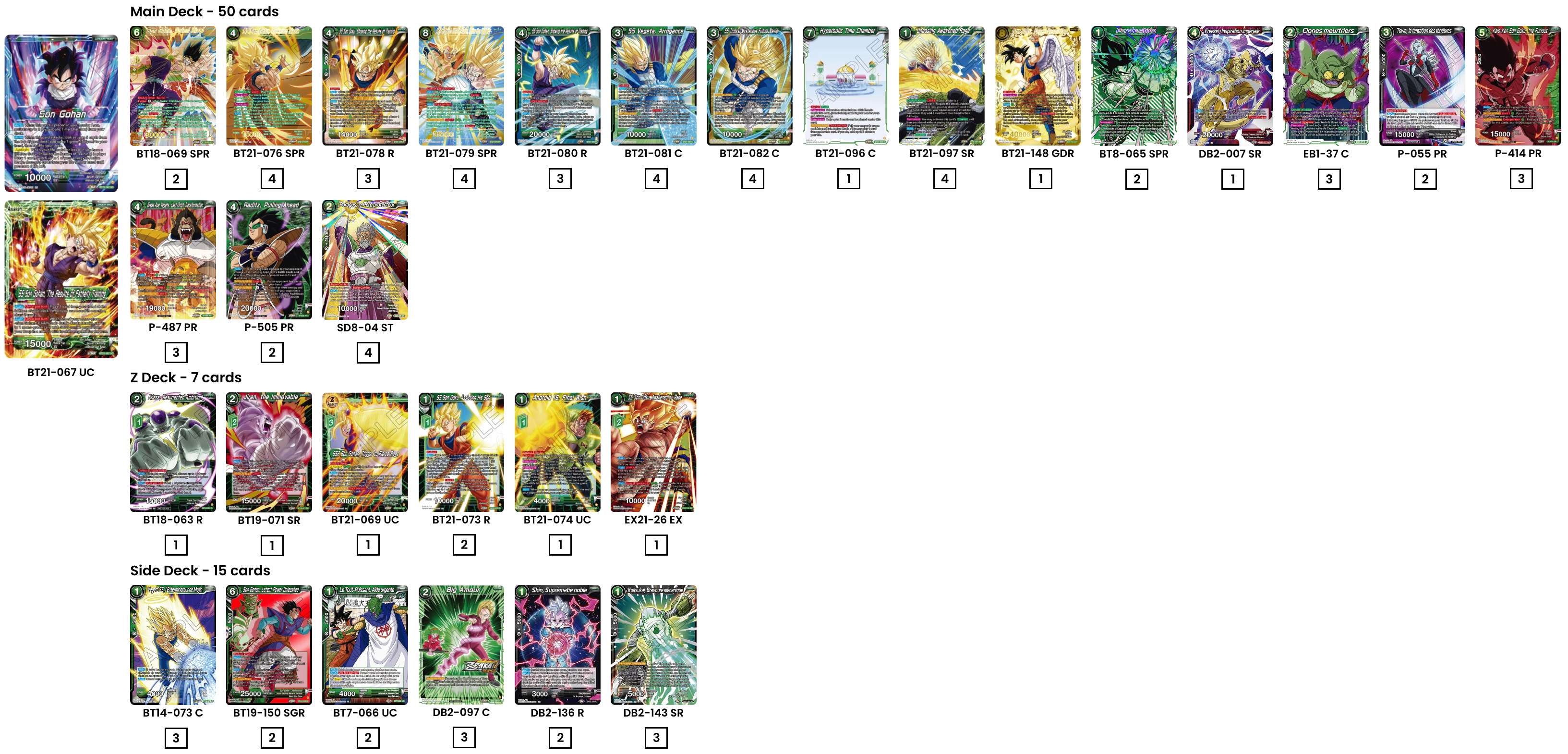 Decklist de Axl Bell