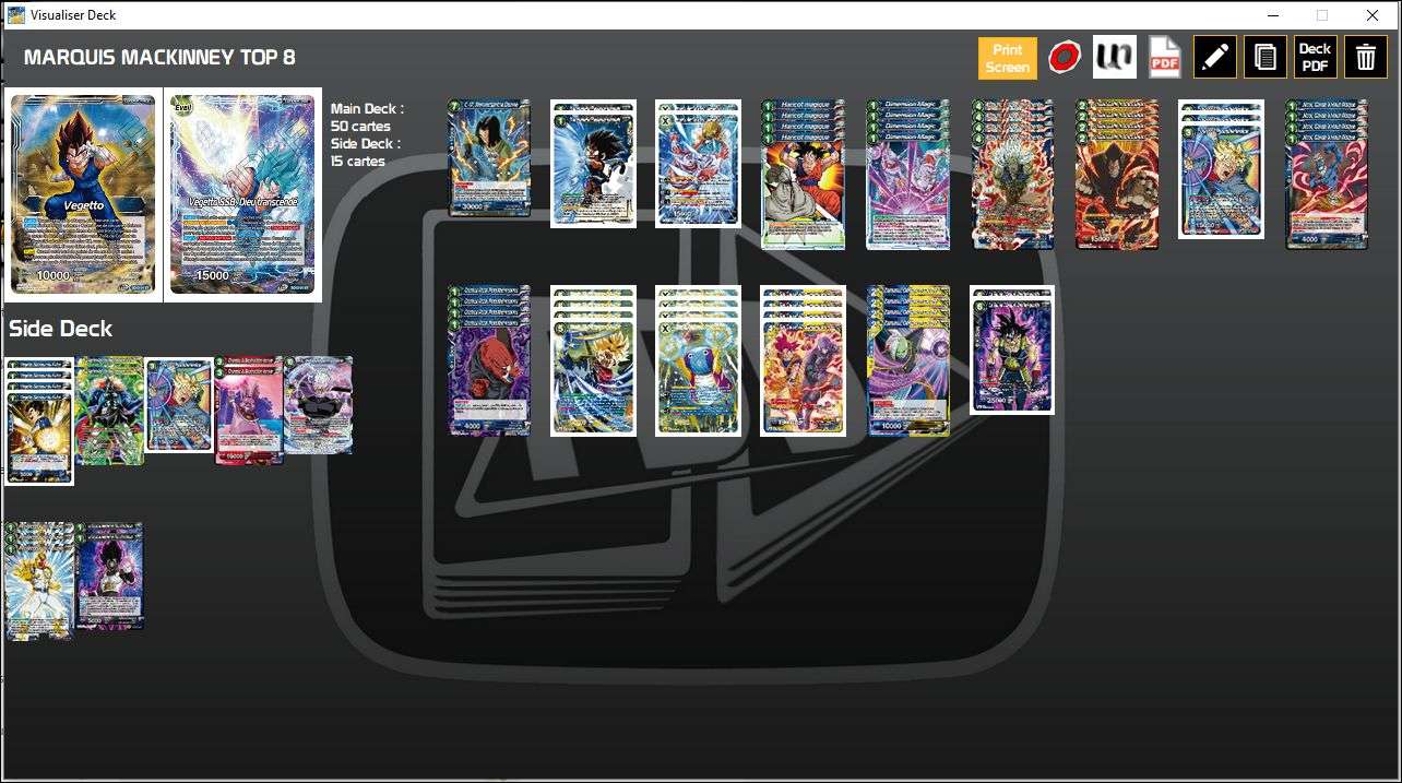 Decklist de Marquis McKinney