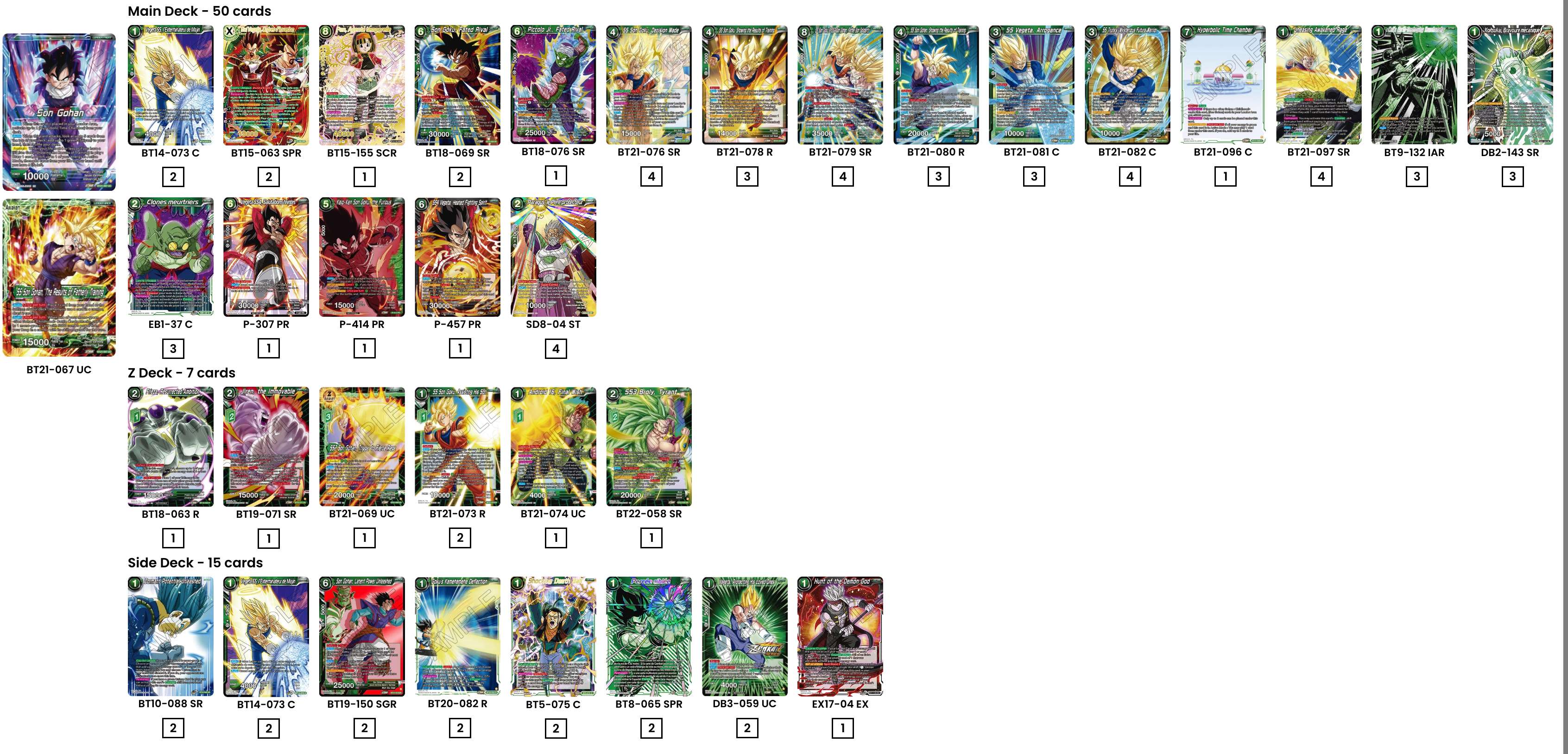 Decklist de Francisco G.