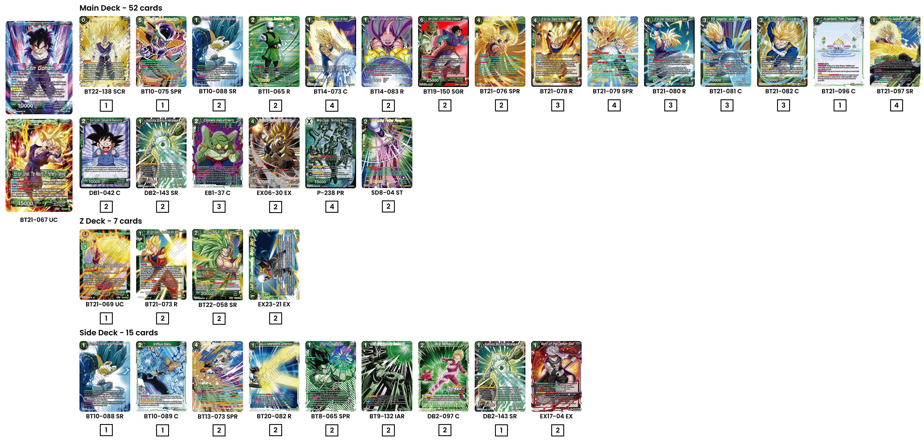 Decklist de Hugo Platret