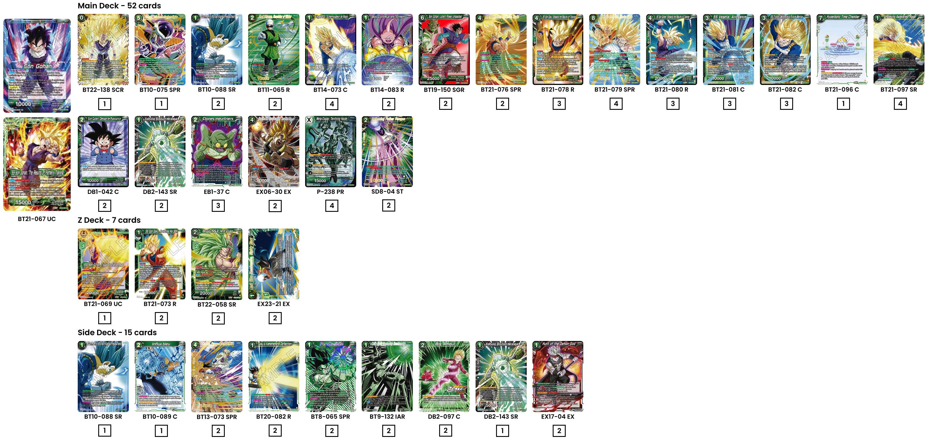 Decklist de Mickael Mason