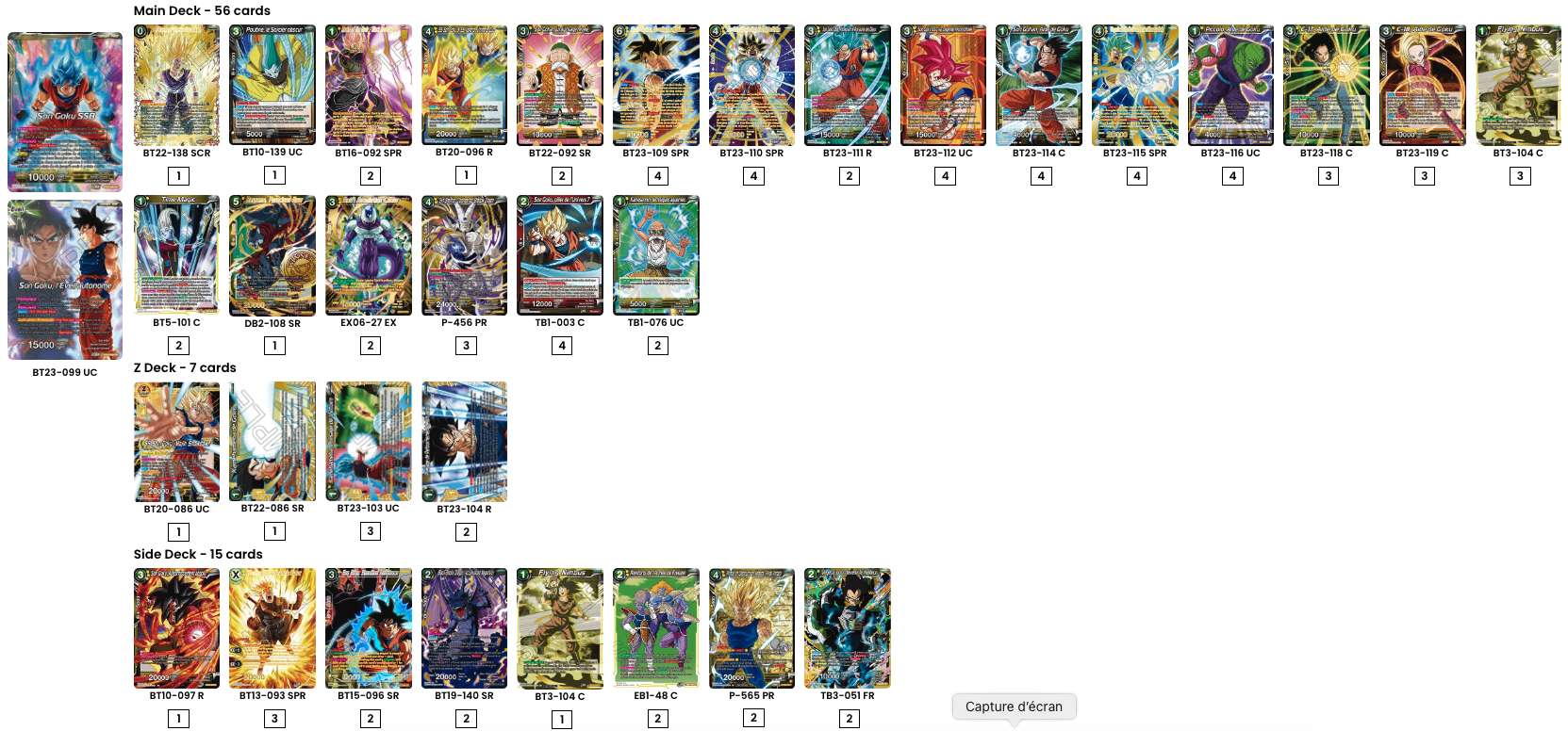 Decklist de Giovanni Castaman