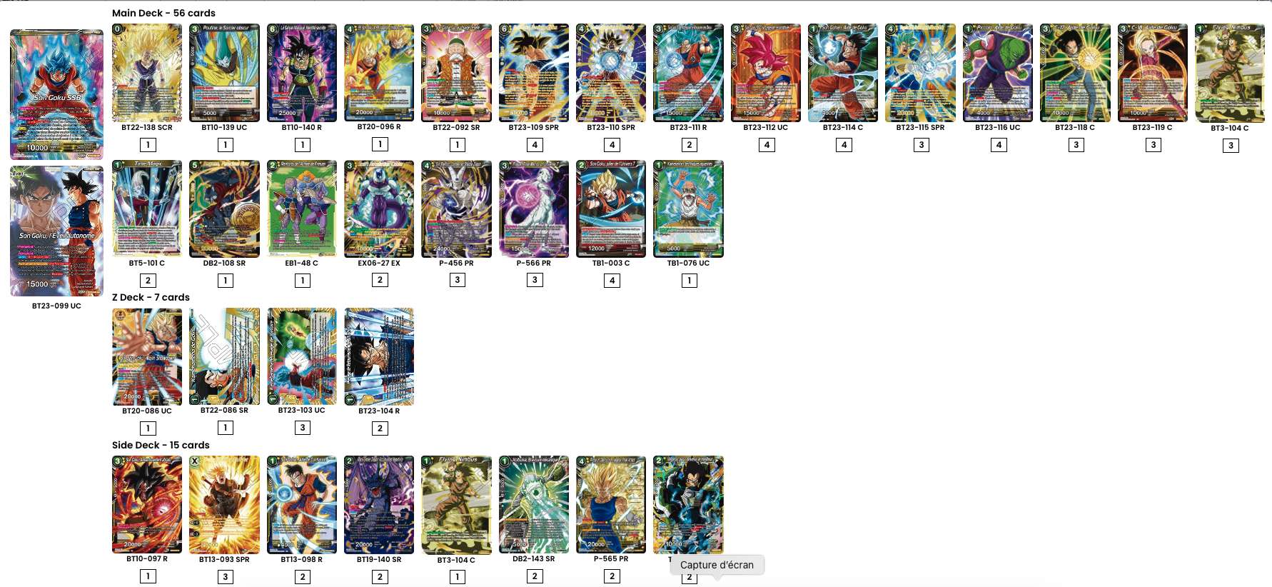 Decklist de Oliver Symonds