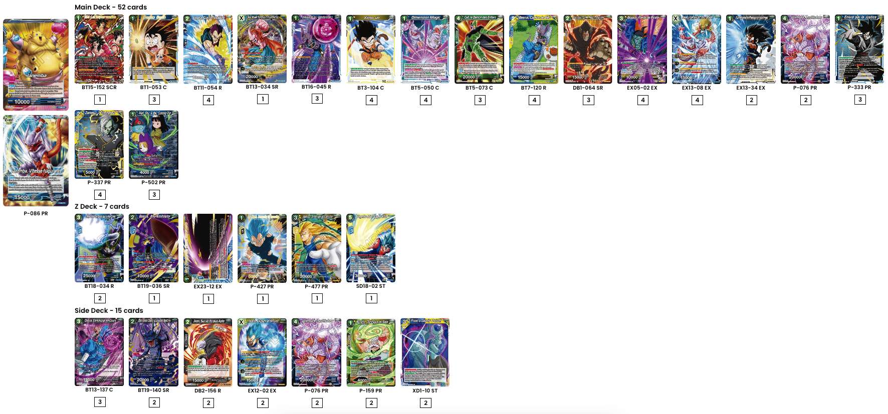 Decklist de Nicolas Raguin