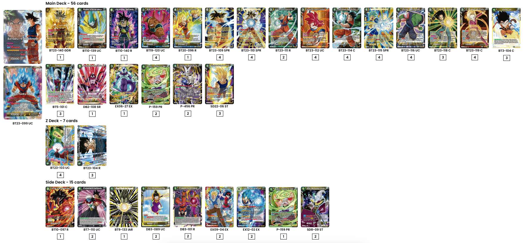 Decklist de Thomas Barlier