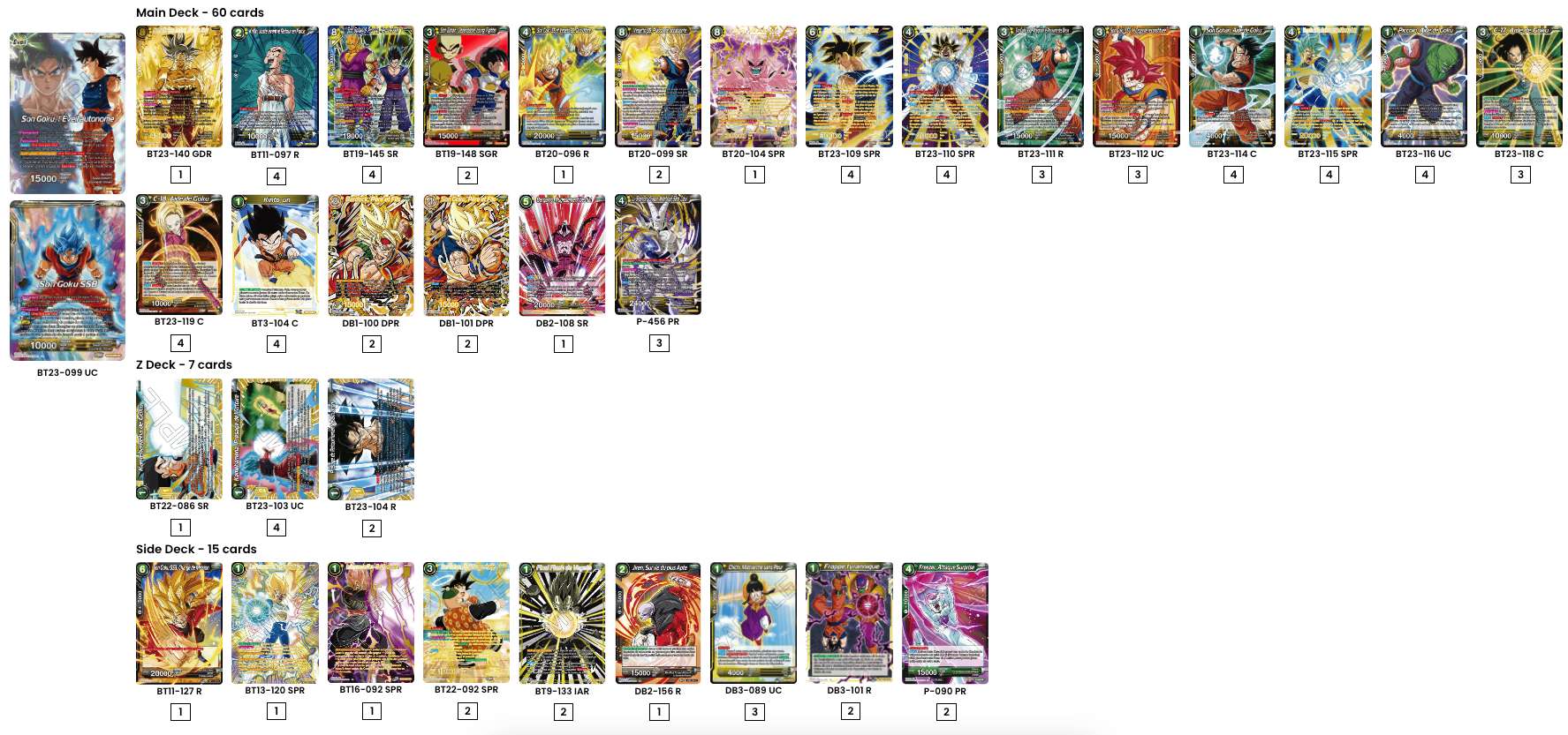 Decklist de Kayadji Sifdine