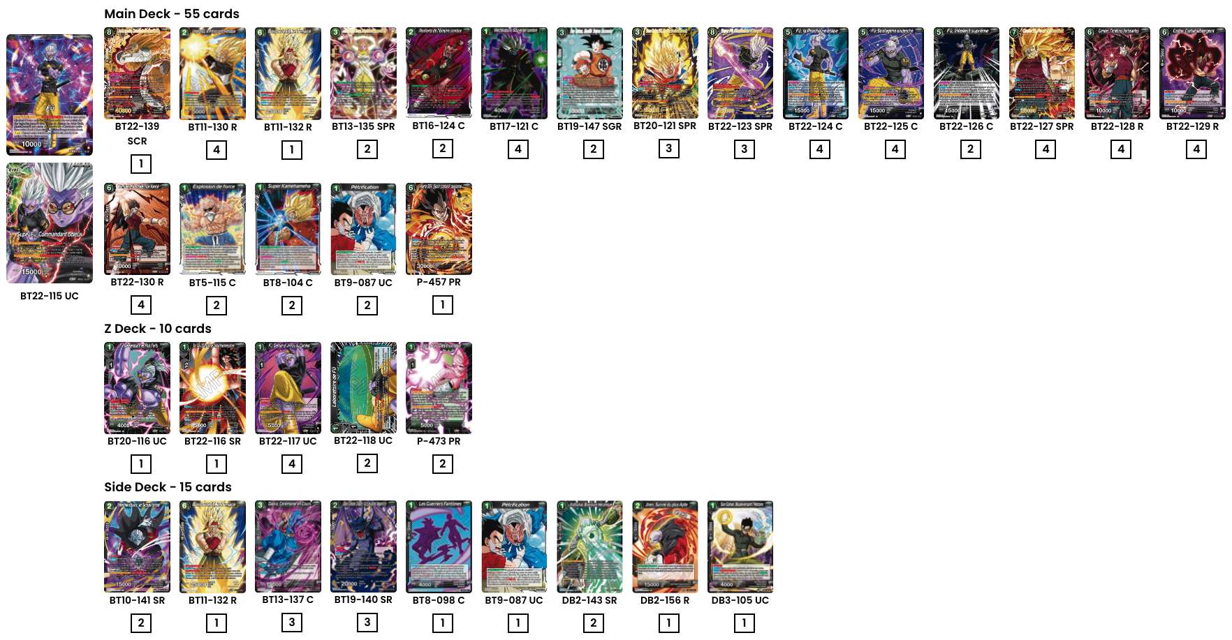 Decklist image · Zhuchaoqun XU ZHU