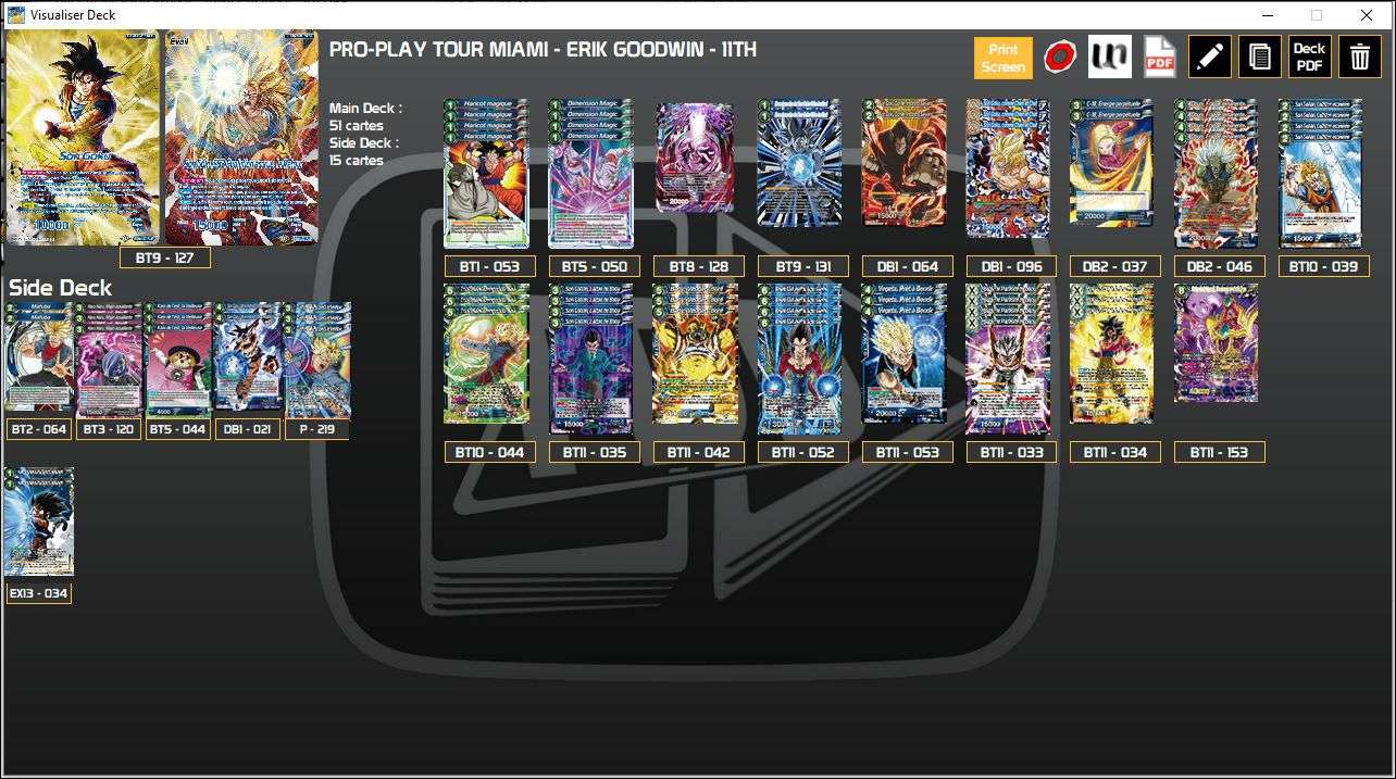 Decklist de Erik Goodwin