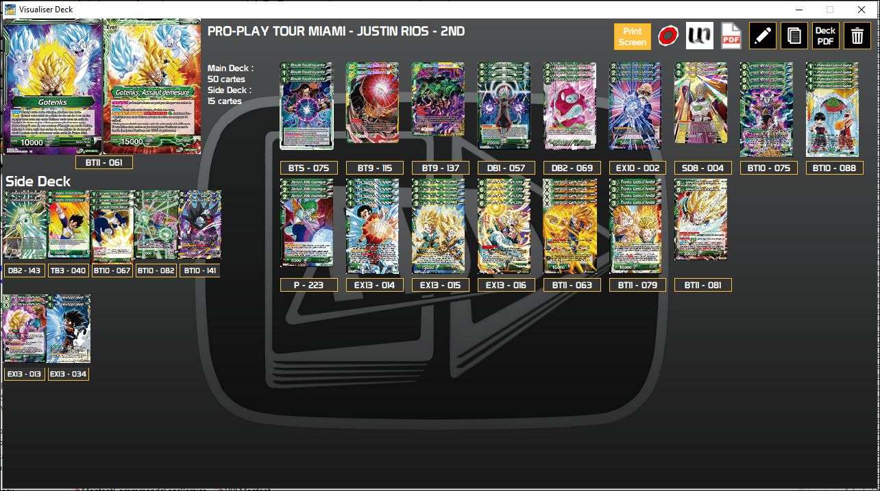 Decklist de Justin Rios