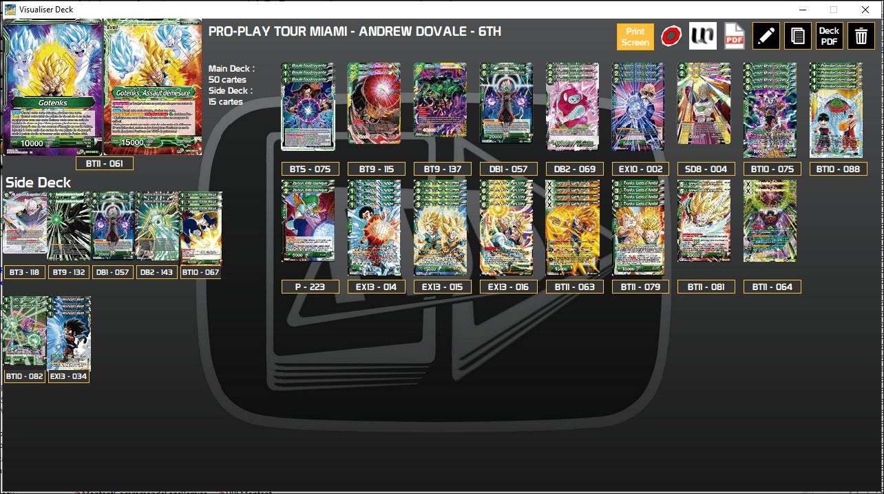 Decklist de Andrew Dovale