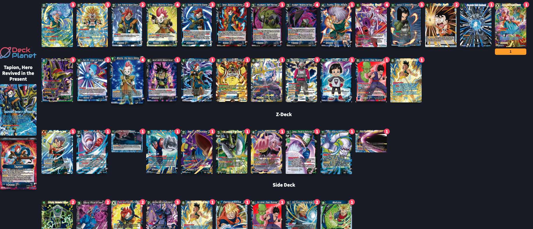 Decklist de Dane Reichenbach