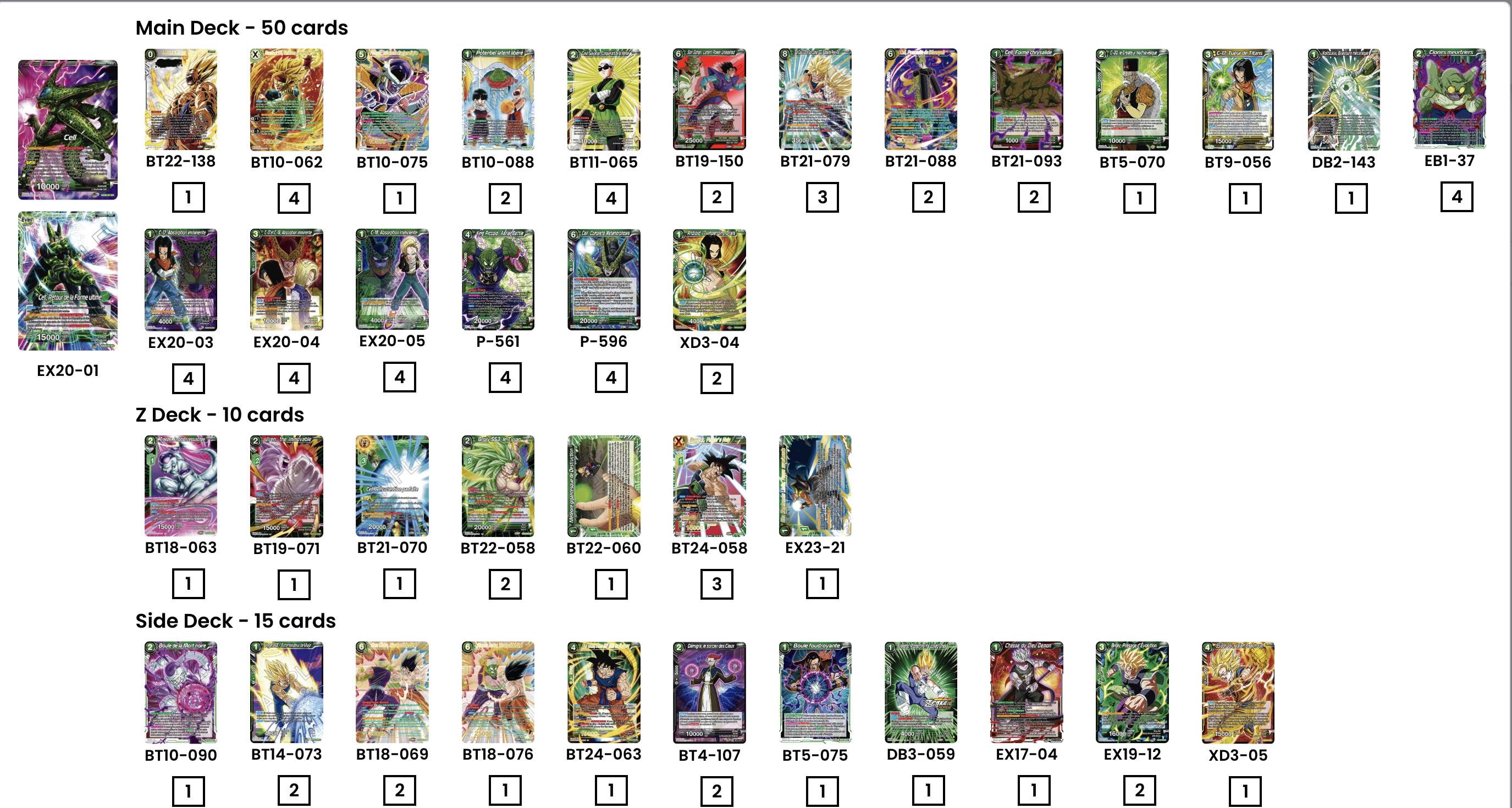 Decklist de Jean-Philippe Caluwaert