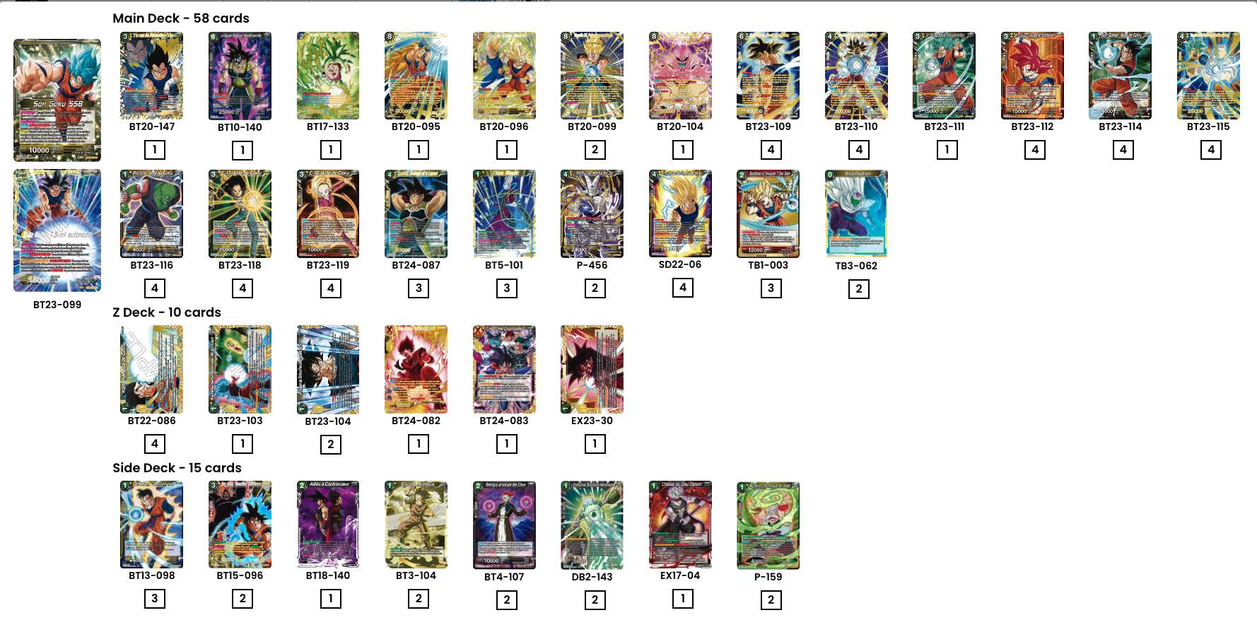 Decklist de MJ Orozco