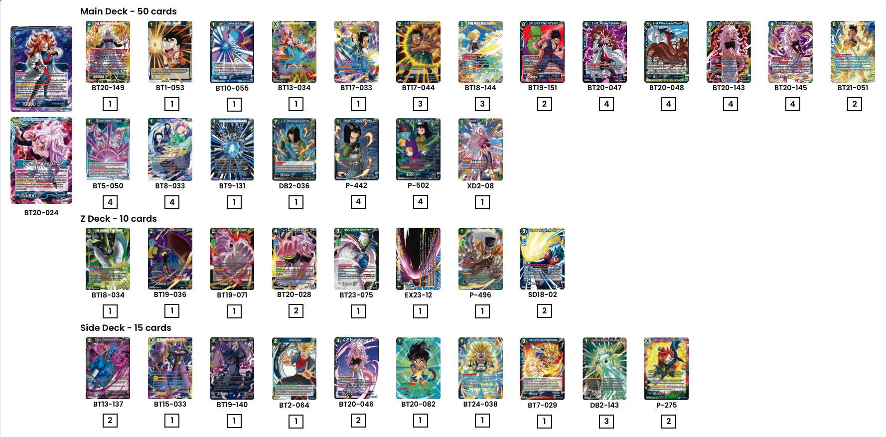 Decklist de Michael Kerrick