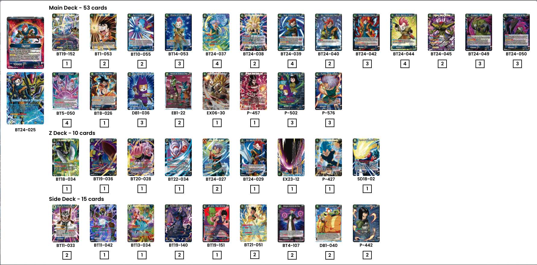 Decklist de Bartek Pakula