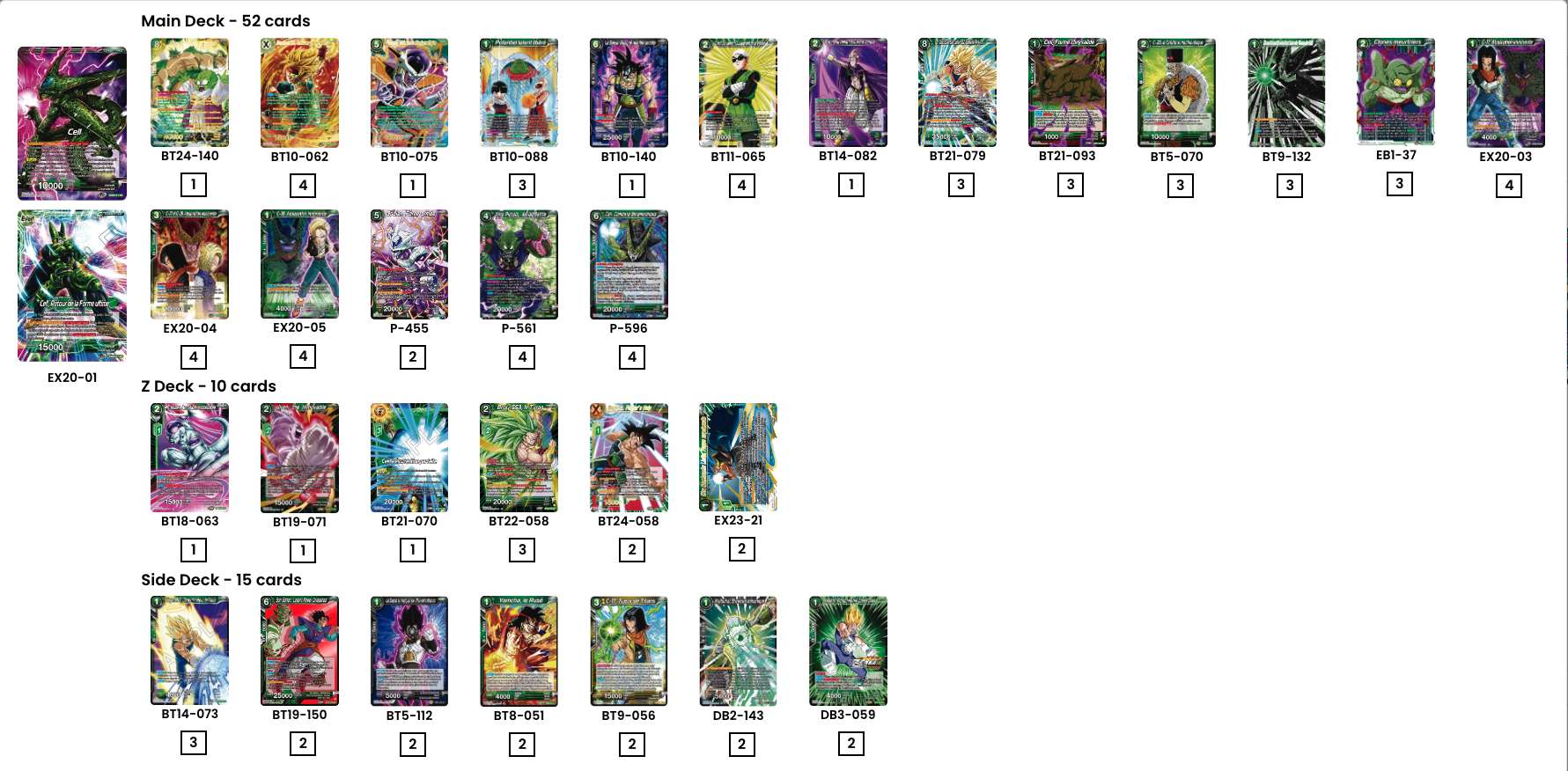 Decklist de Andrew Klinger