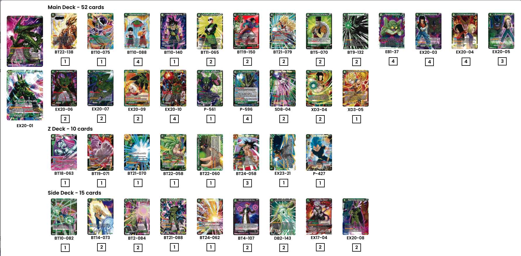 Decklist de Allen Lu