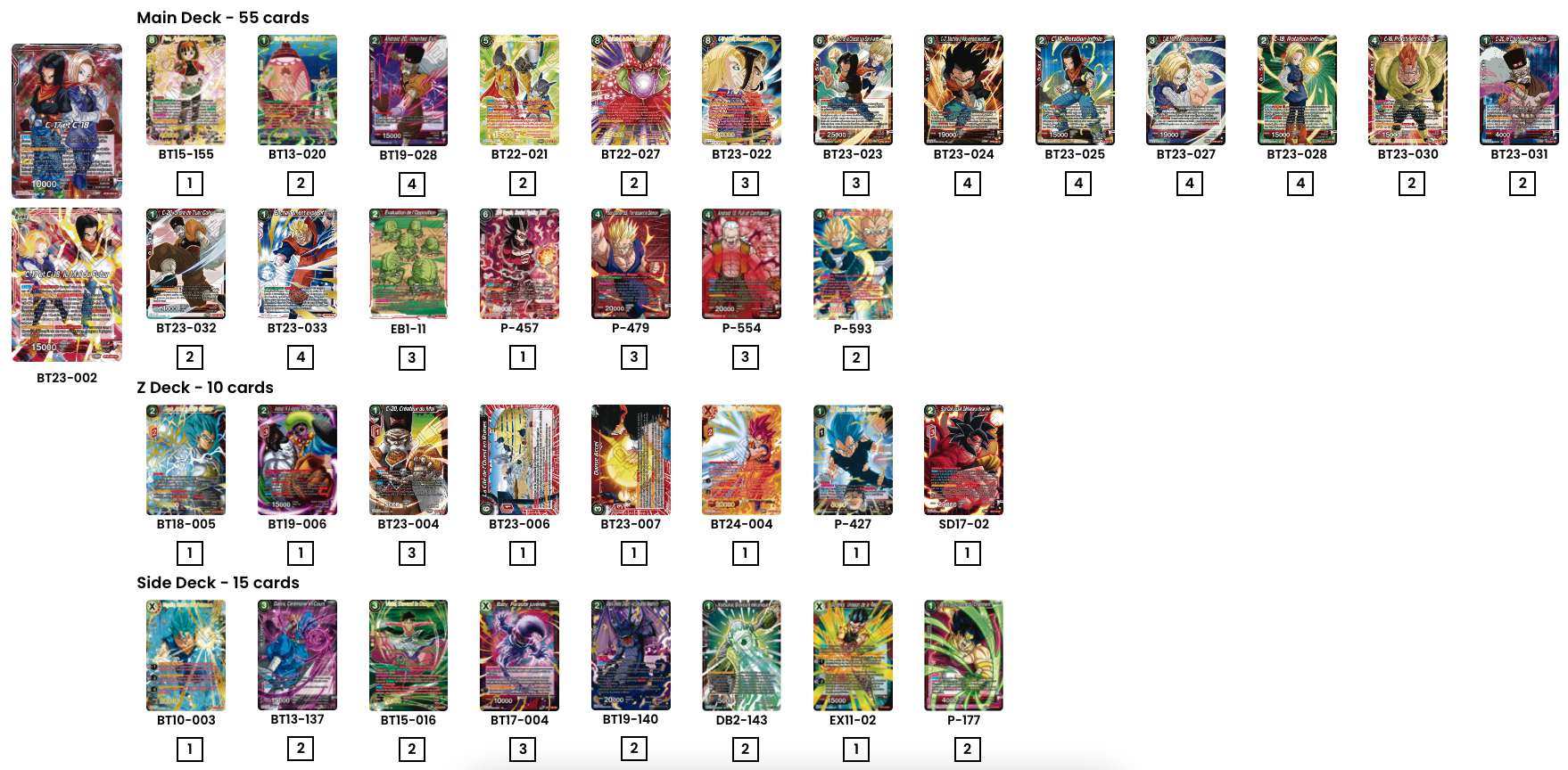 Decklist image · MajinVega