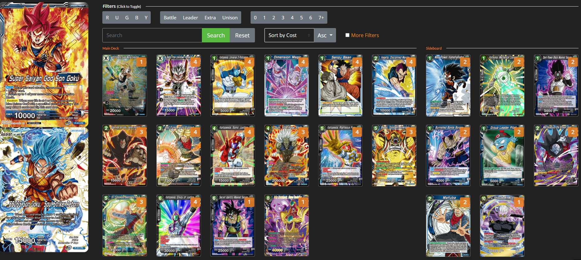 Decklist de Kevin Zuniga