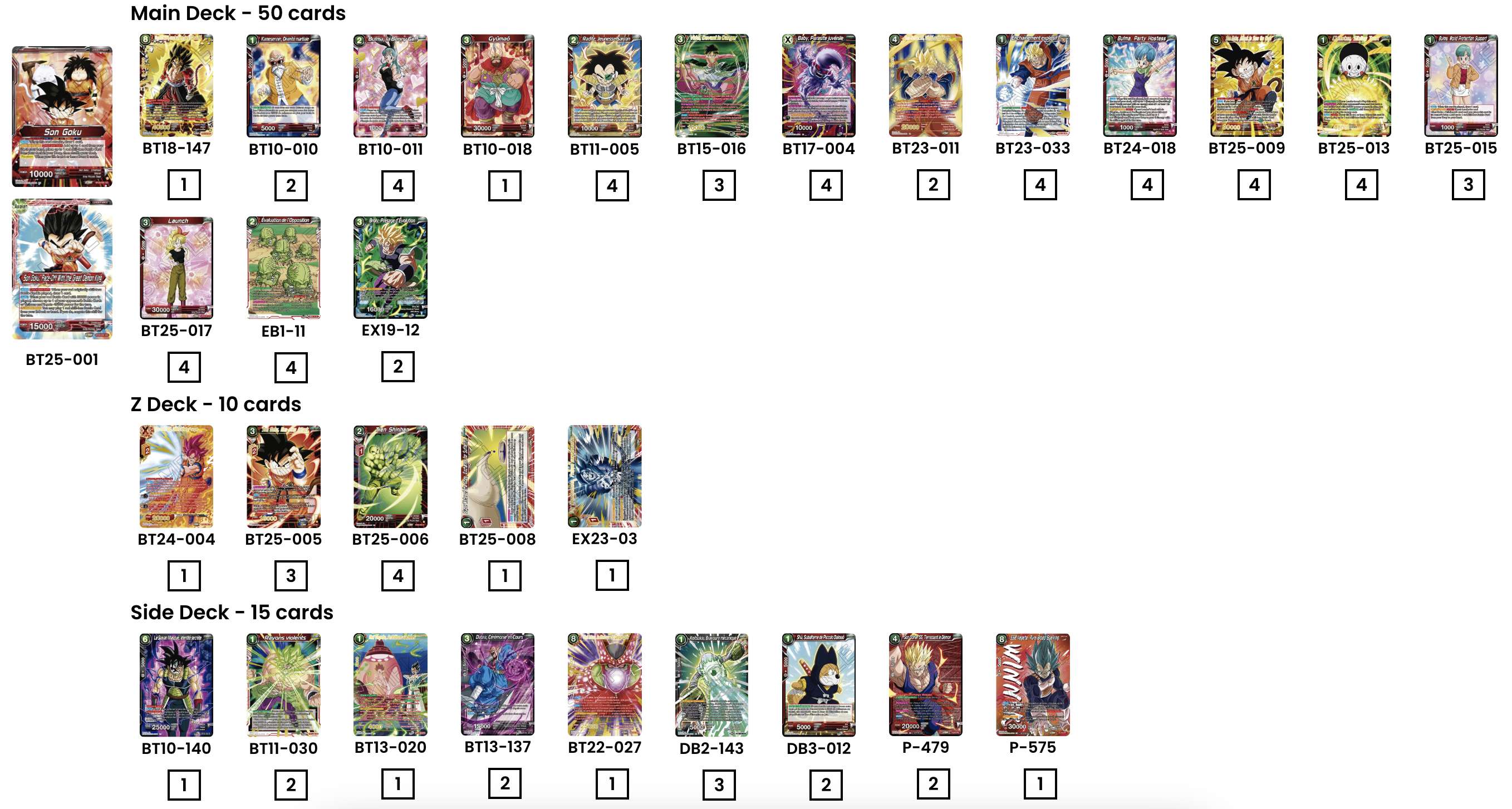 Decklist de Robert Decoste