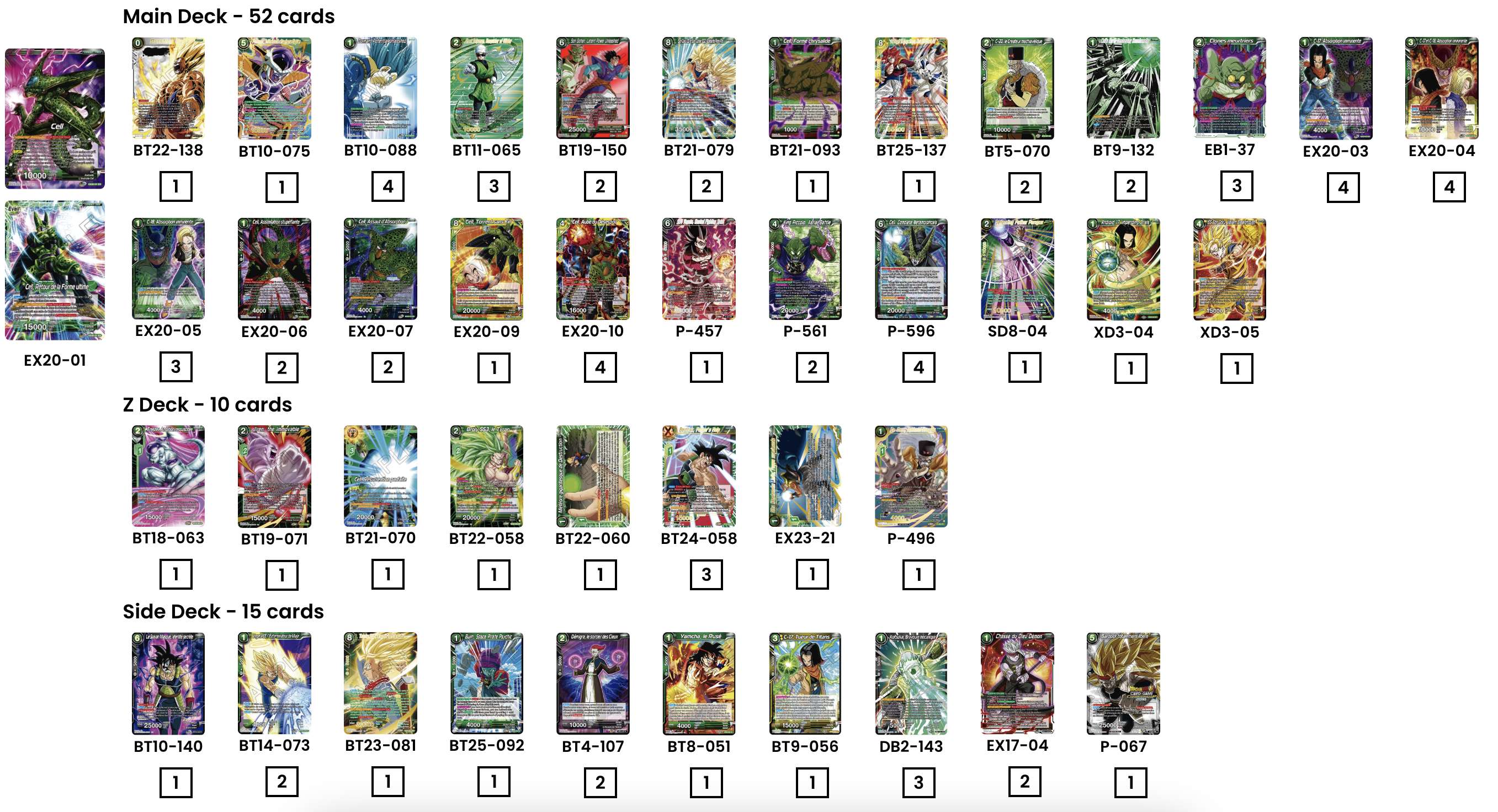 Decklist de Kevin Zuniga