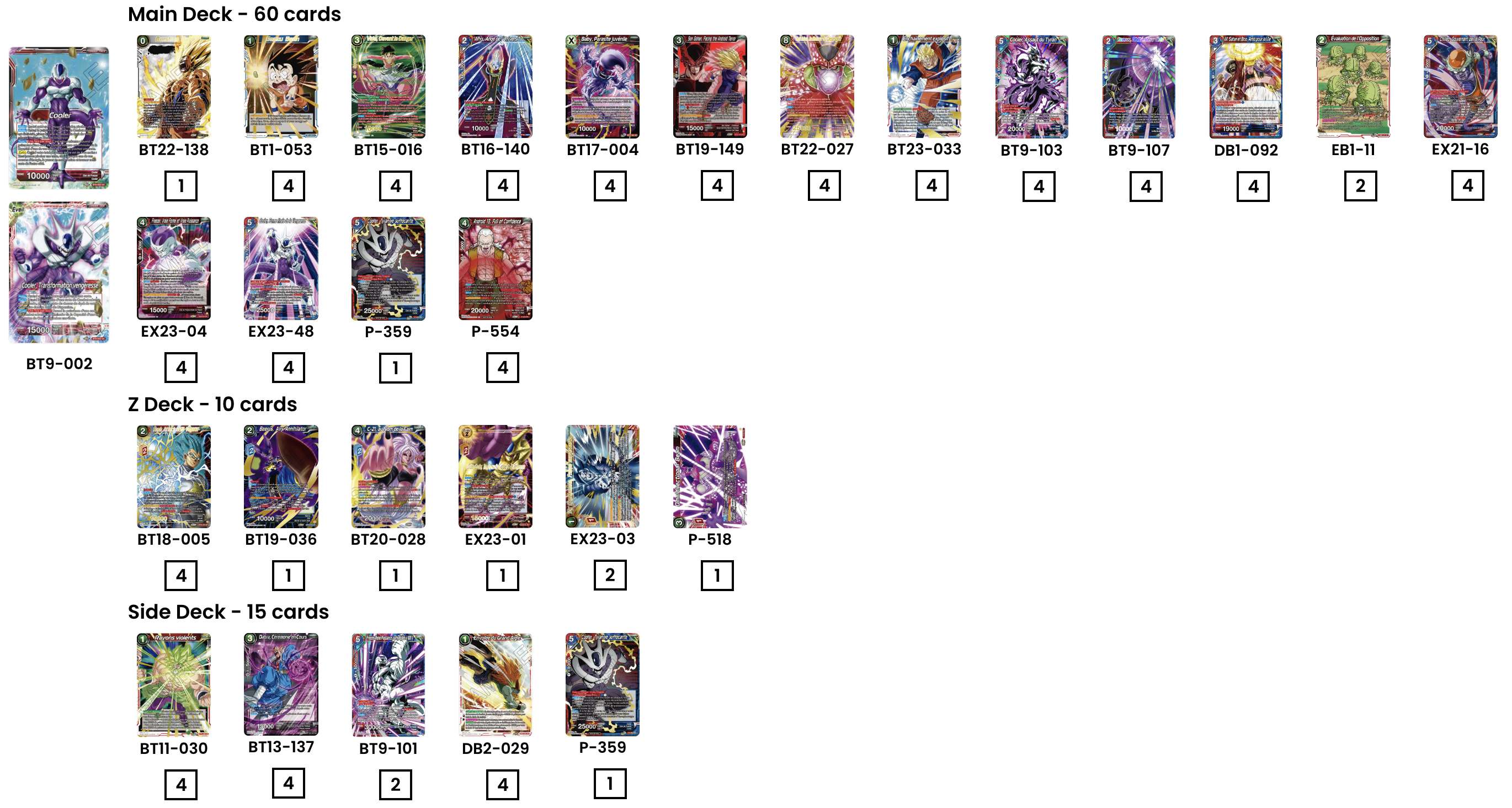 Decklist de Billy Bu-han