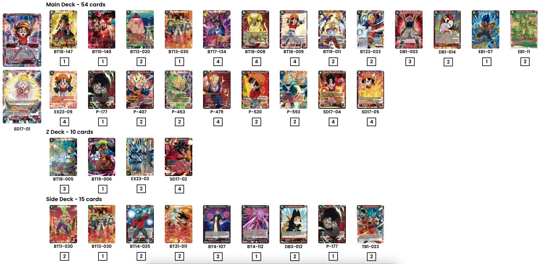 Decklist de Jayson scott