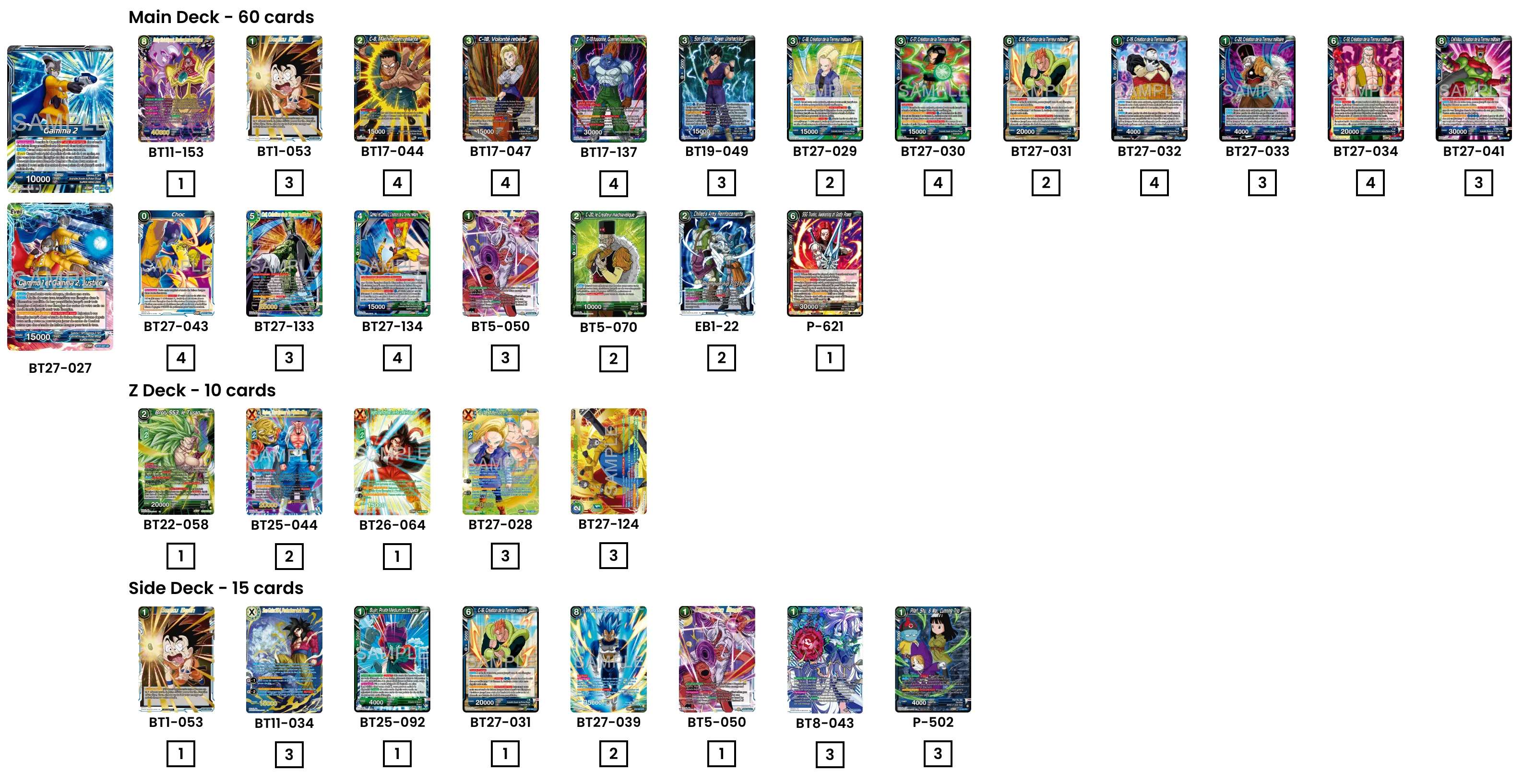 Decklist de Jackwade0nl