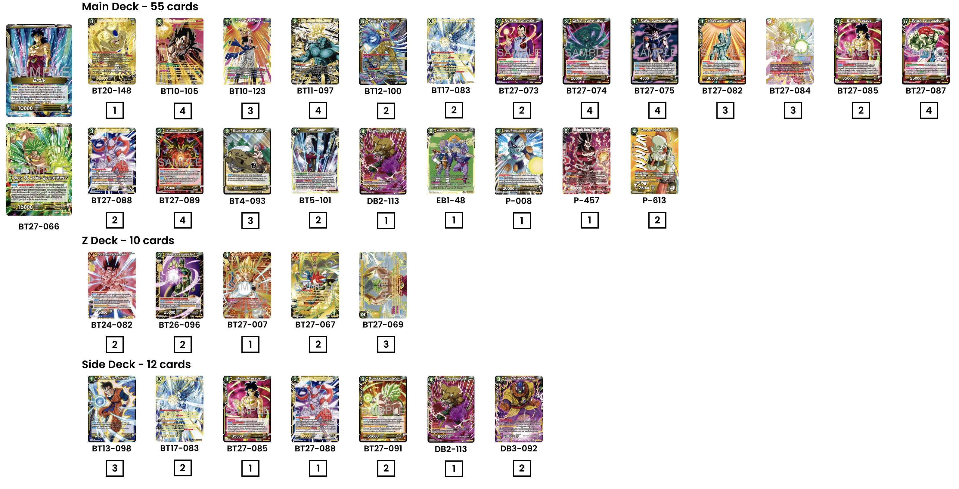 Decklist de Liam