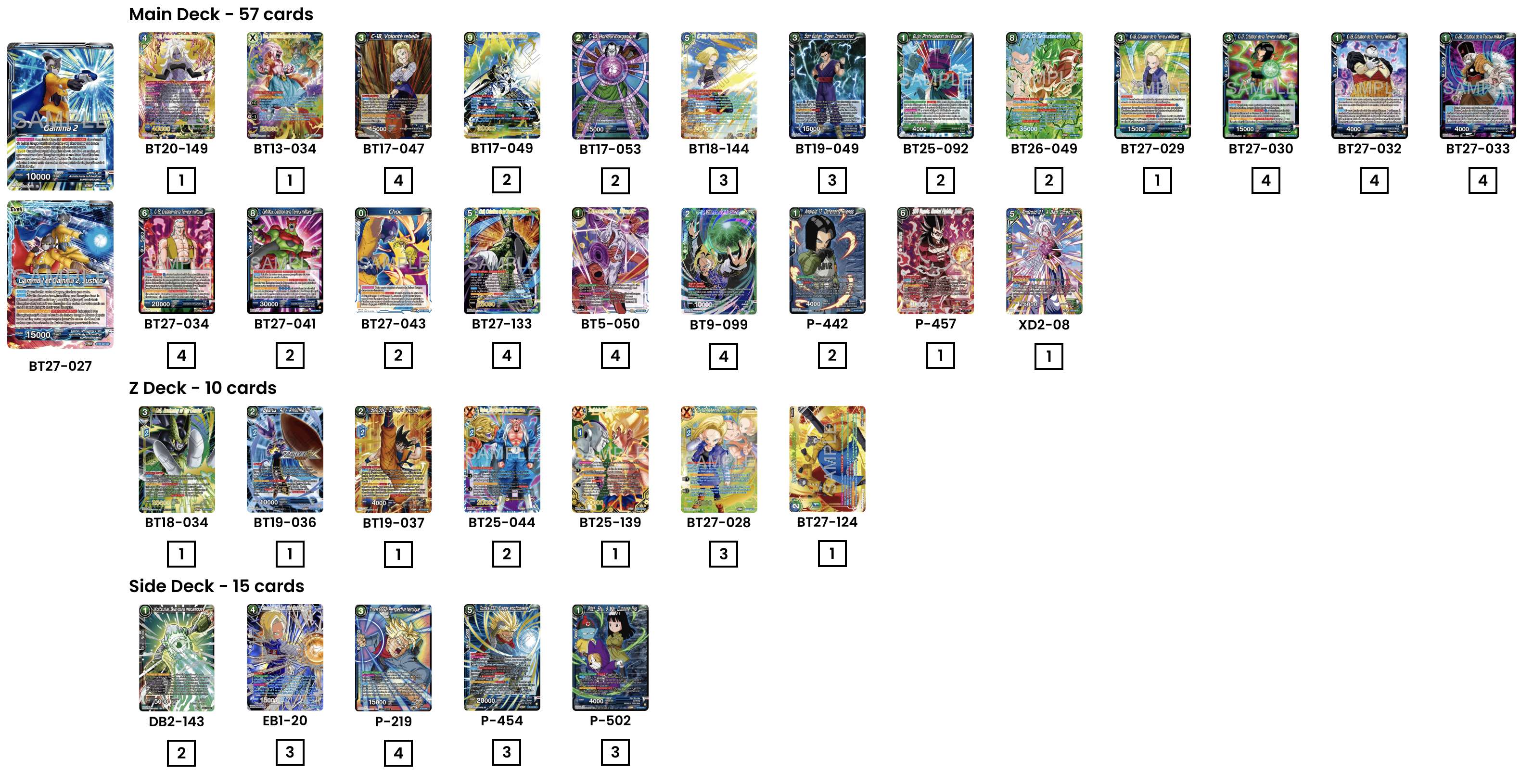 Decklist de Victor Calderas