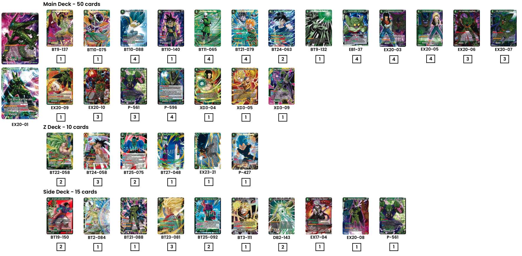 Decklist de Jared lopez