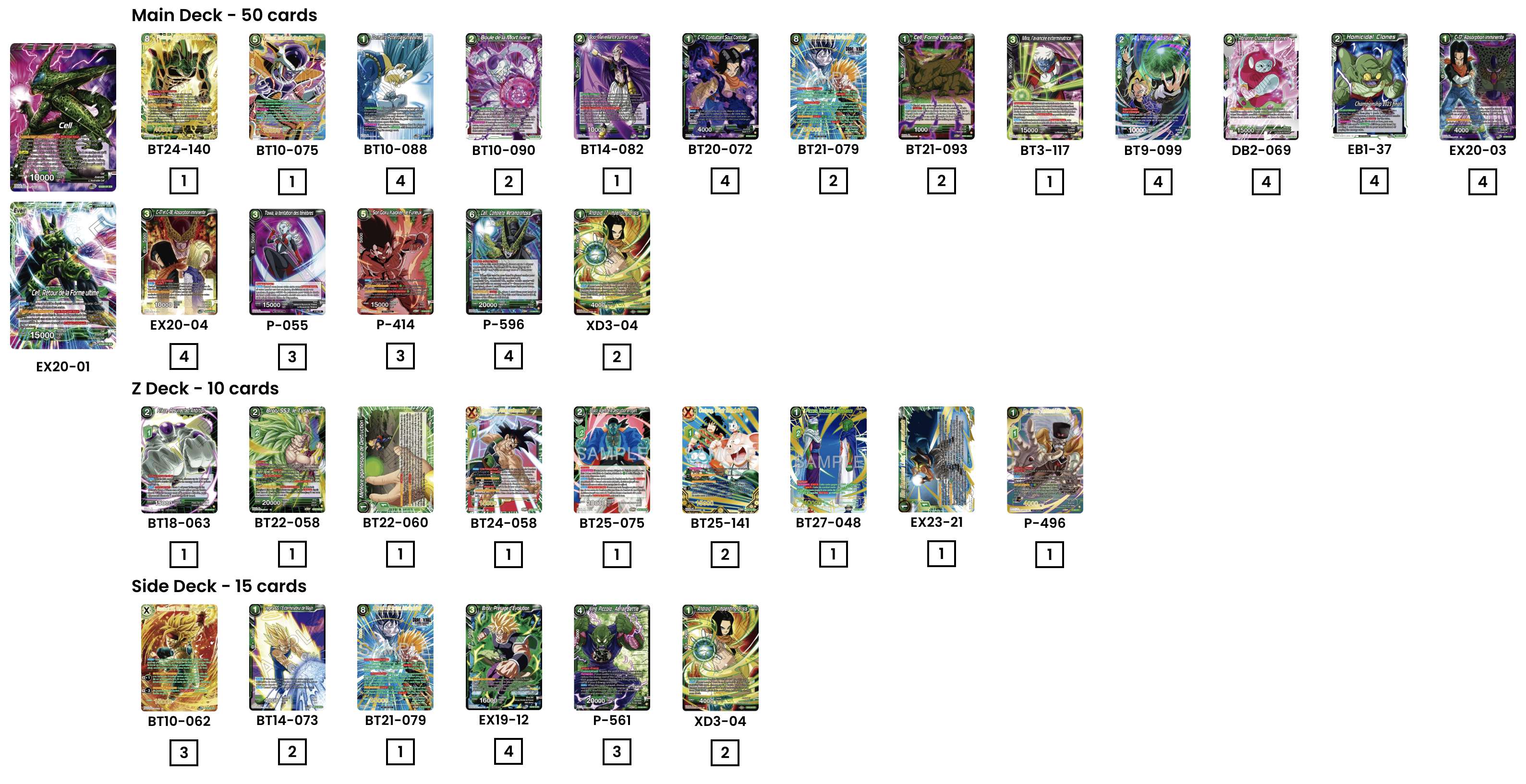 Decklist de Baptiste Arnault