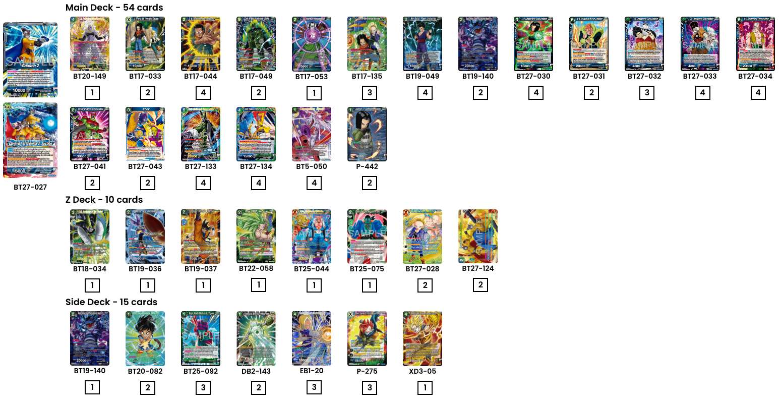 Decklist de Jonathan Tissier