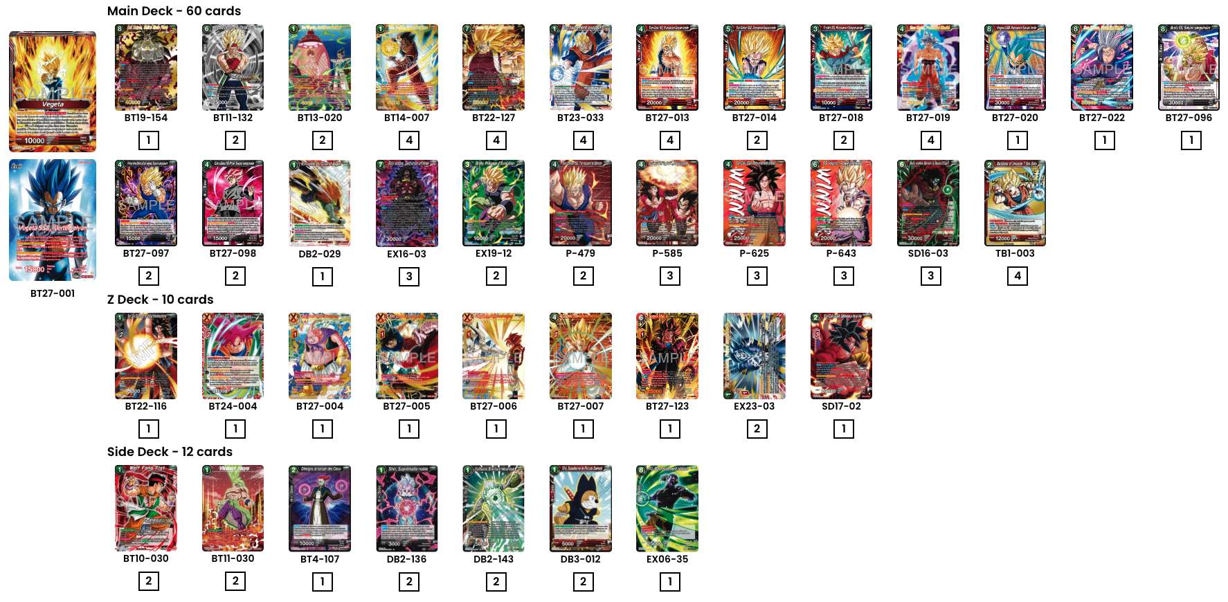 Decklist de Maximo Calderon