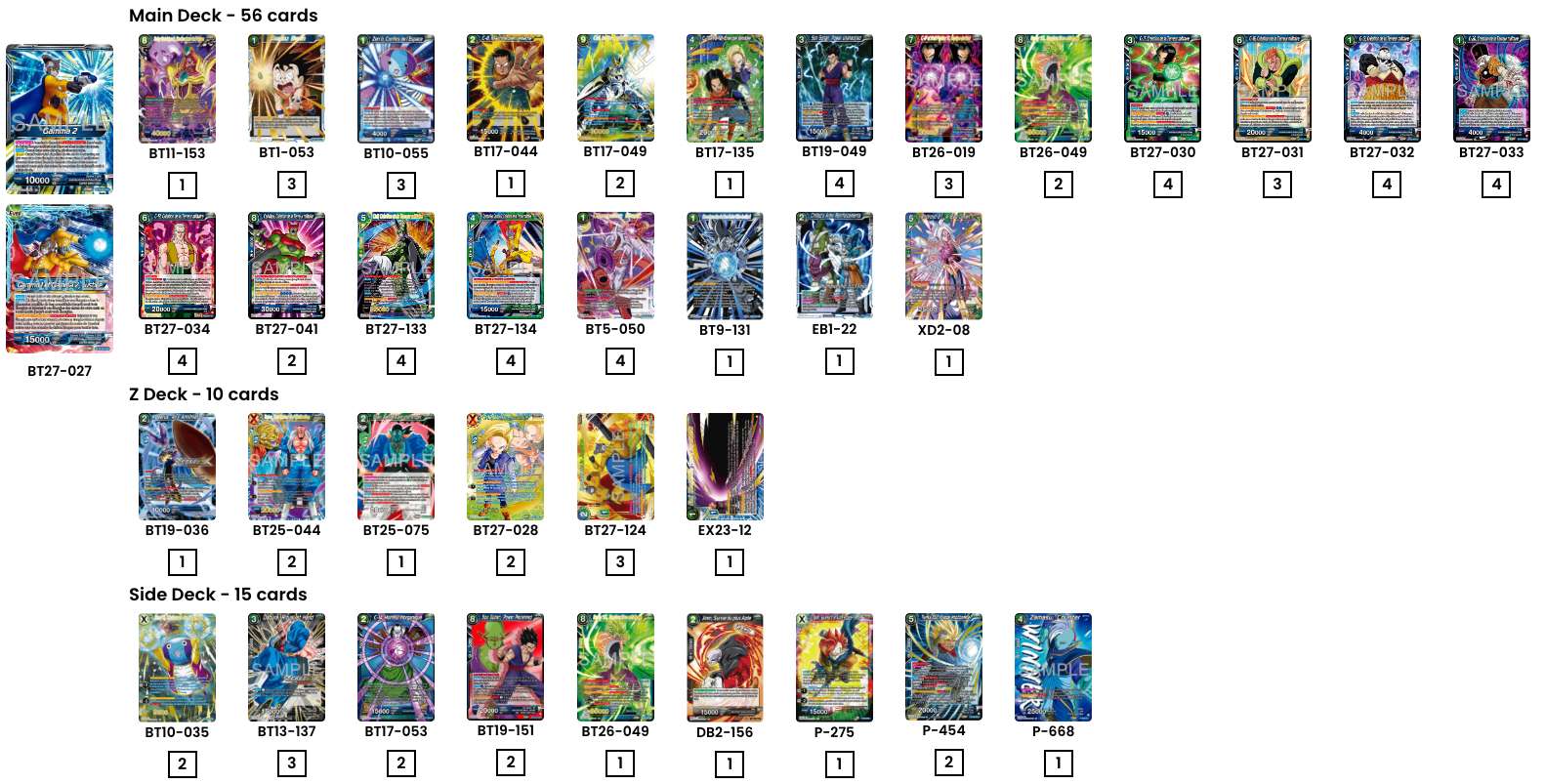 Decklist de Magic Maal