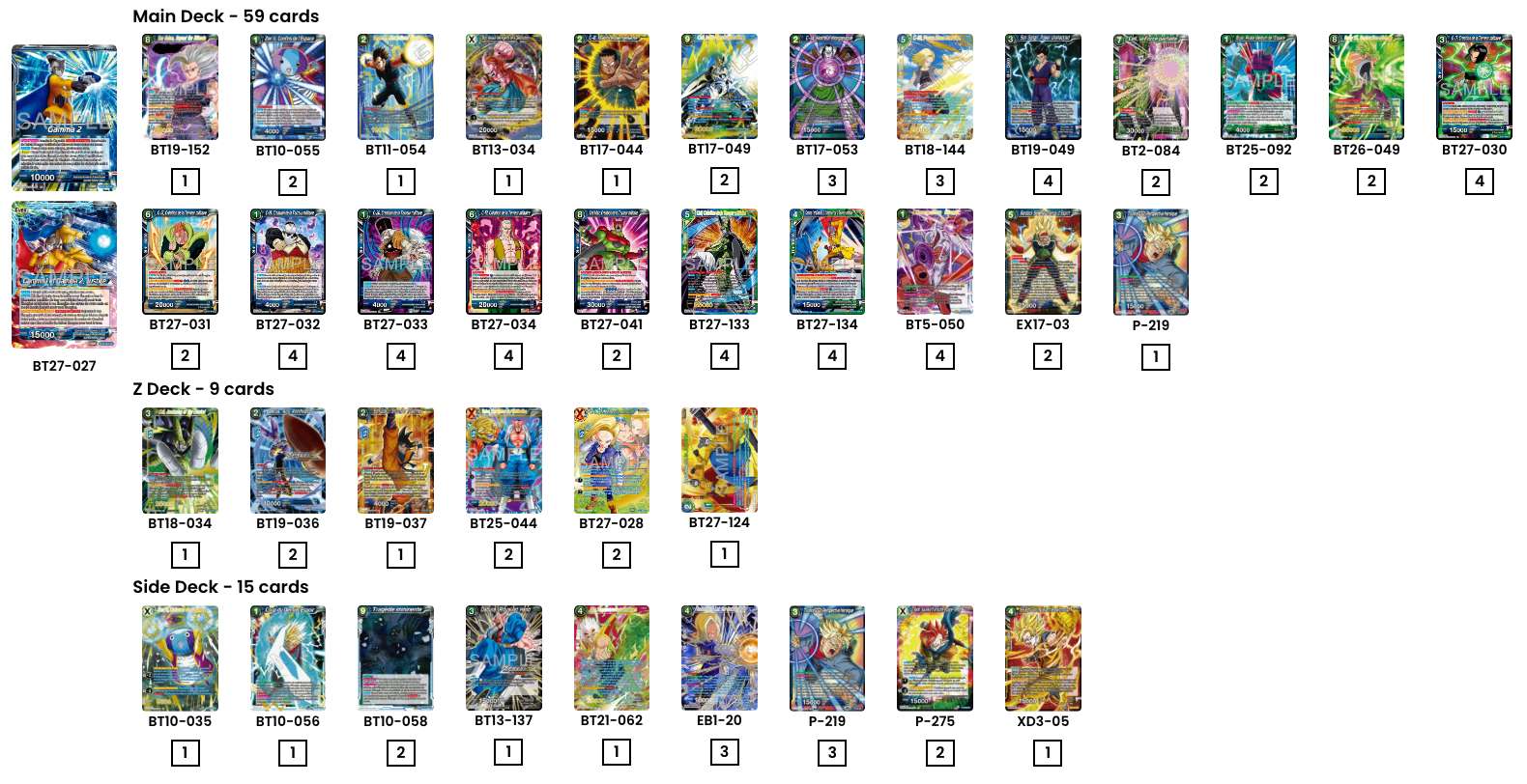 Decklist de Alessandro Buono