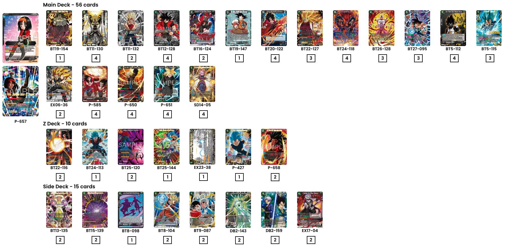 Decklist de Giancarlo