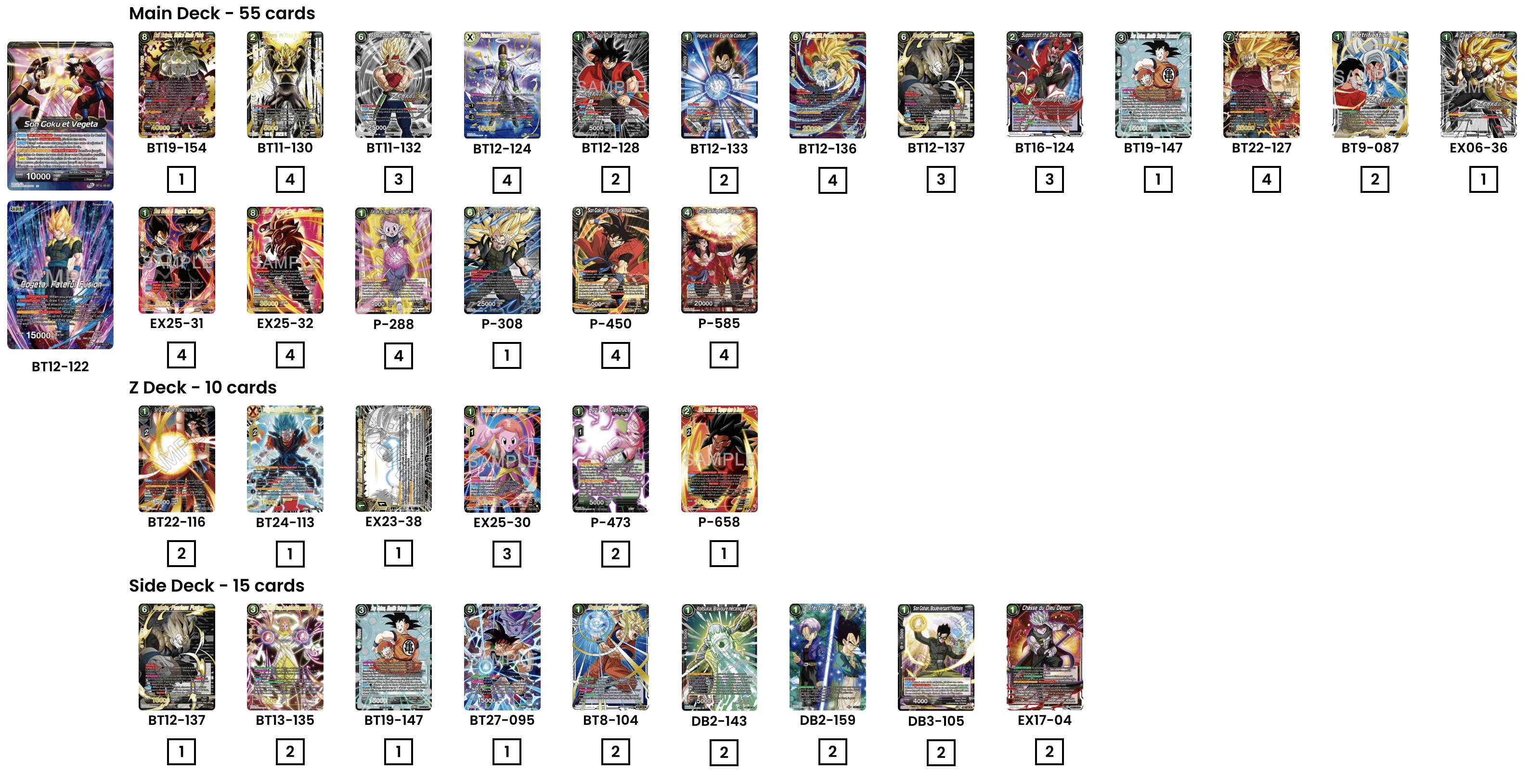 Decklist de David Lu