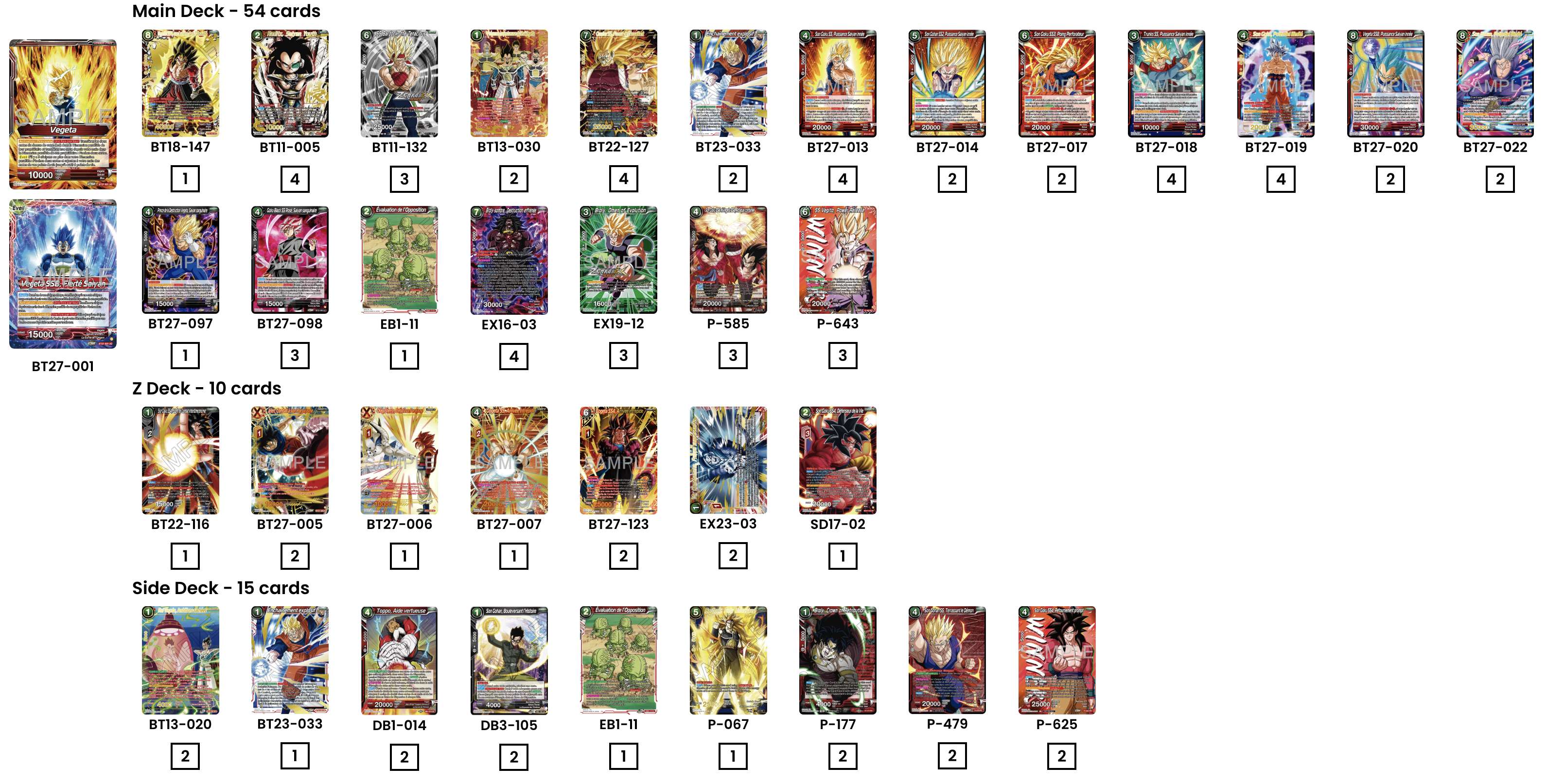 Decklist de Bradley Jones