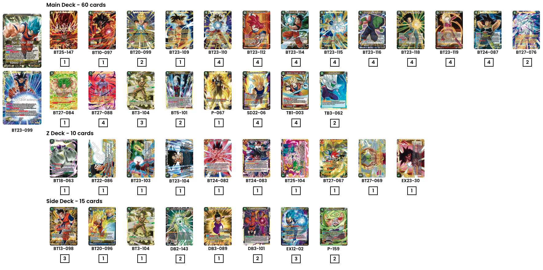 Decklist de Frisco Fahs