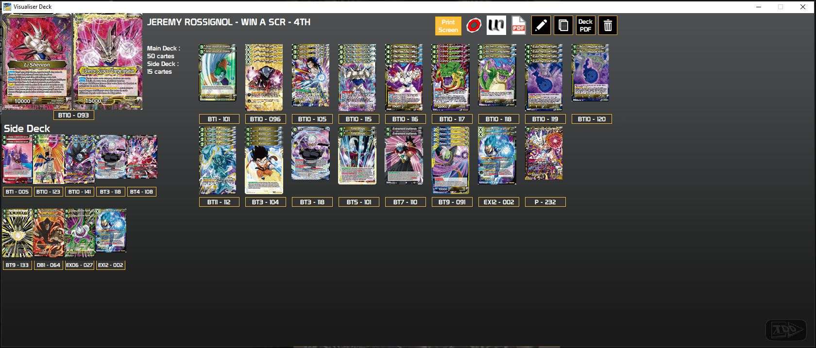 Decklist image · Jérémy Rossignol