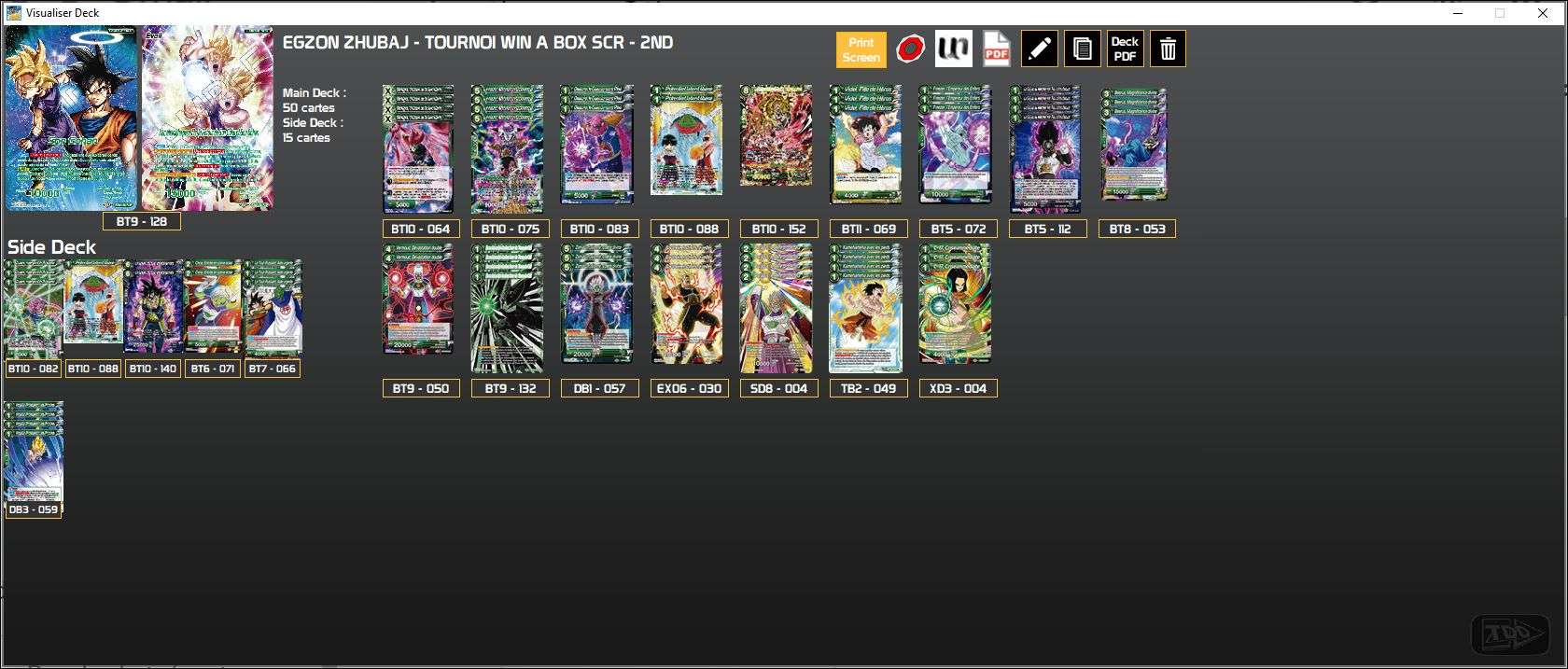 Decklist image · Egzon Zhubaj