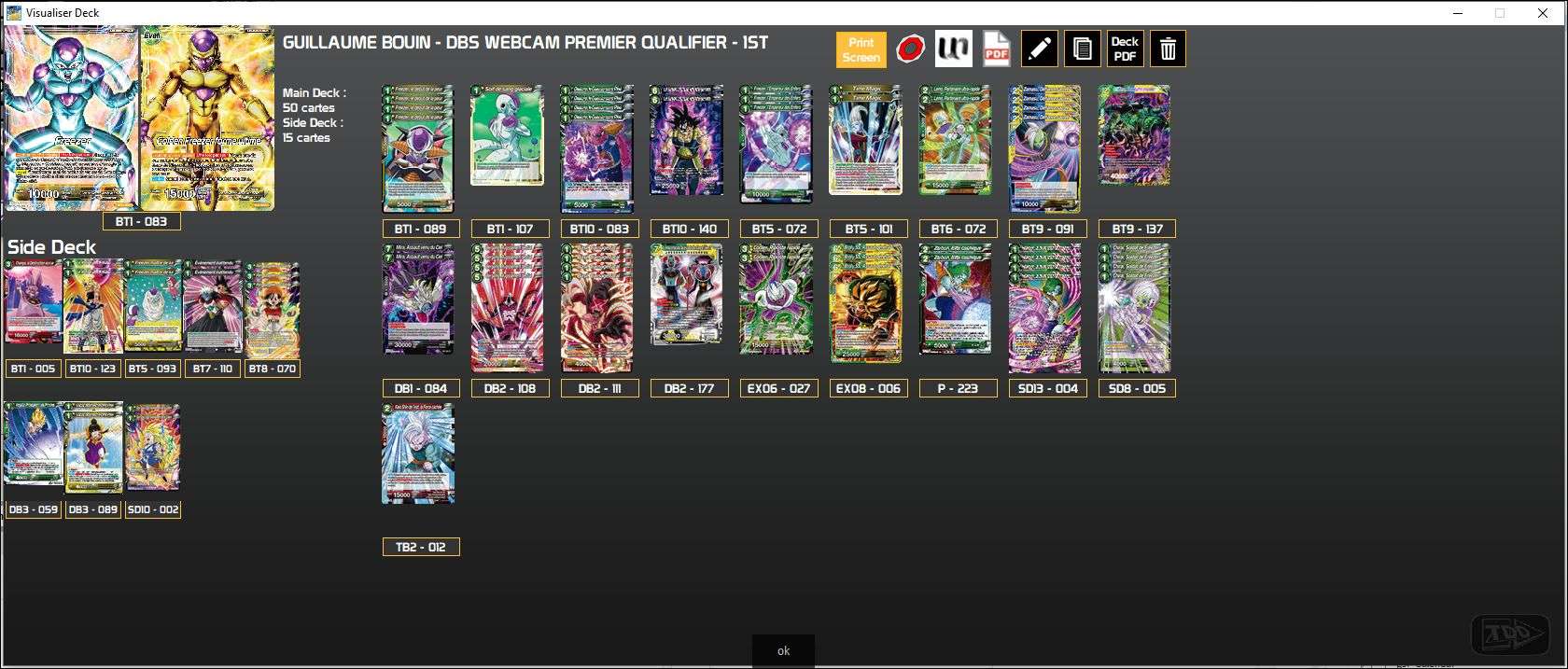 Decklist de Guillaume Bouin