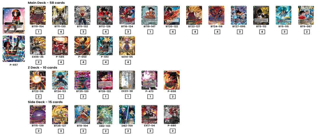 Decklist de Majin vega