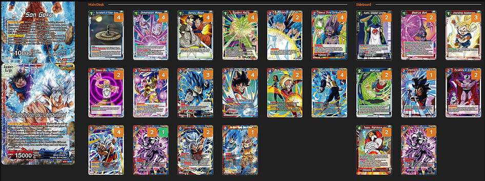 Decklist de Peter Dance