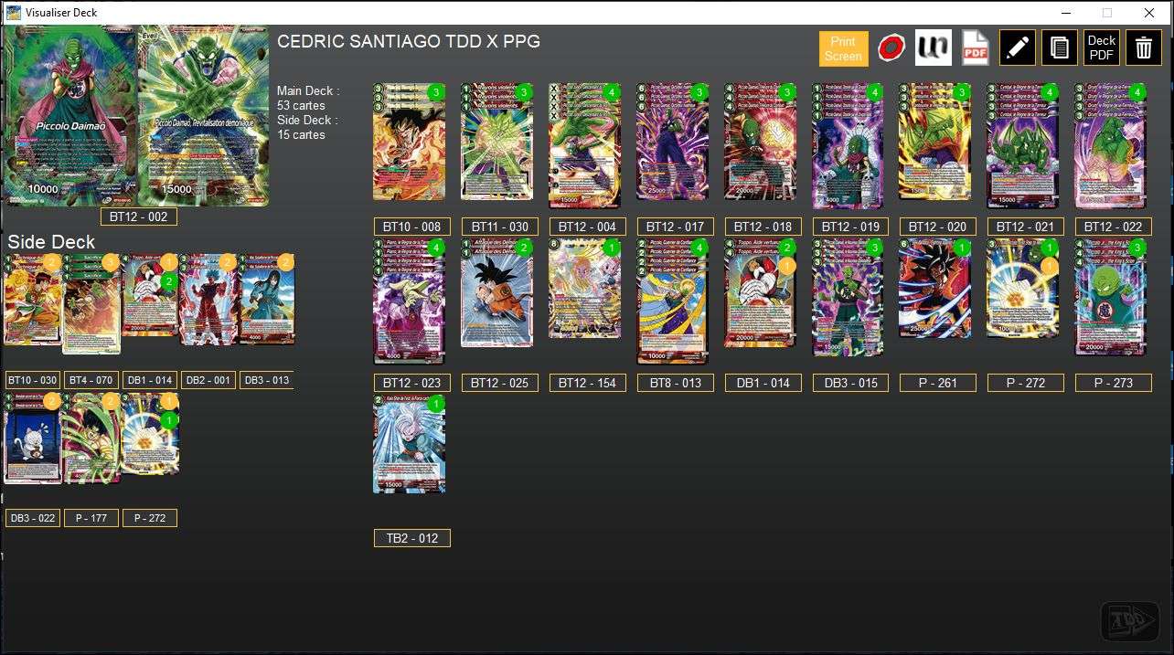 Decklist de Cedric Santiago